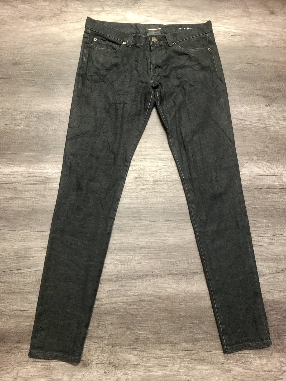 Hedi Slimane × Saint Laurent Paris SAINT LAURENT D01 PARIS BLACK DENIM Size 32" / US 10 / IT 46 - 7 Thumbnail
