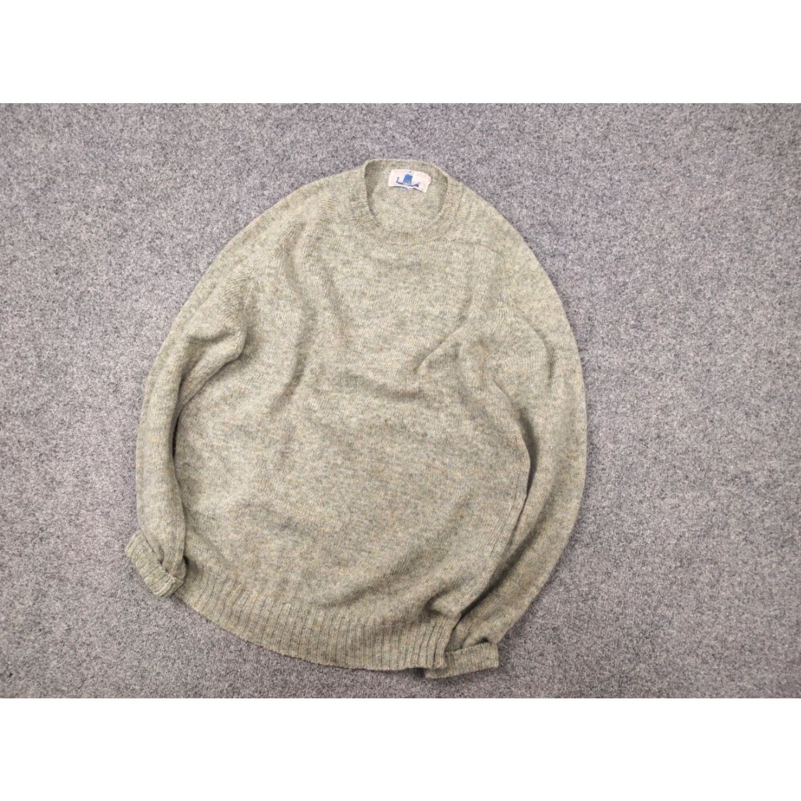 Vintage VINTAGE Judane of Shetland Scotland Pure Wool Green Crew Knit Sweater Size US L / EU 52-54 / 3 - 3 Thumbnail