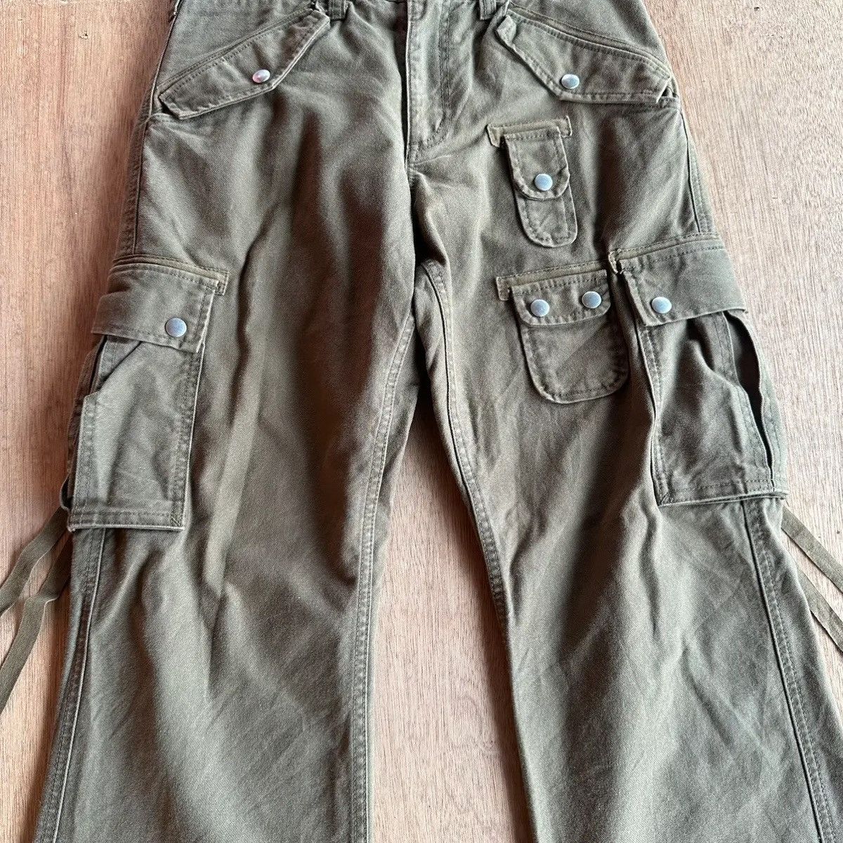 Hysteric Glamour RARE💥FLARE/BOOTCUT VAROSH JAPAN PARACHUTE MULTIPOCKET PANTS Size US 30 / EU 46 - 3 Thumbnail