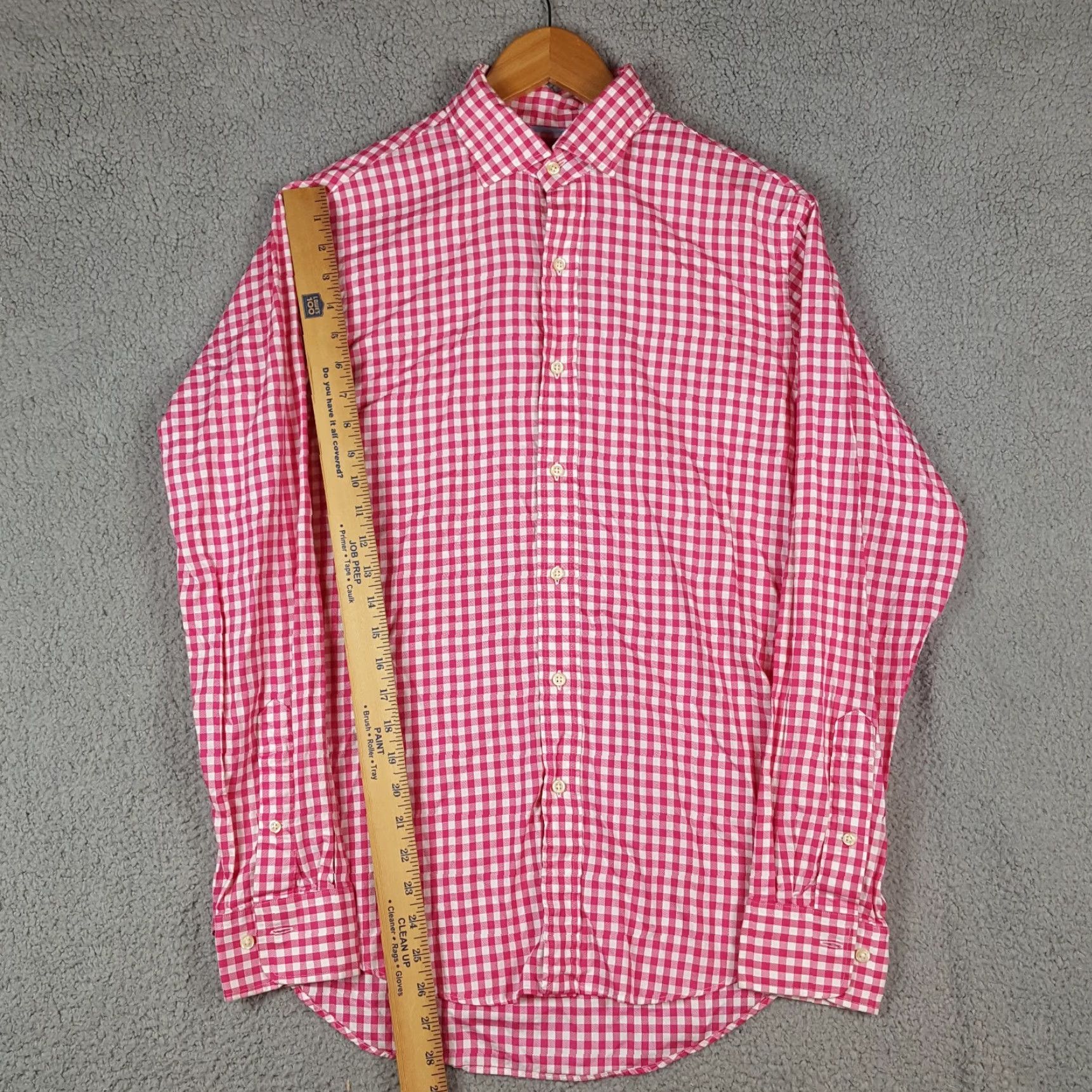 Polo Ralph Lauren VINTAGE Polo Ralph Lauren Men's Button-Up Shirt Long Sleeve Plaid Gingham Pink 90s Classic Preppy Casual Size US M / EU 48-50 / 2 - 7 Thumbnail
