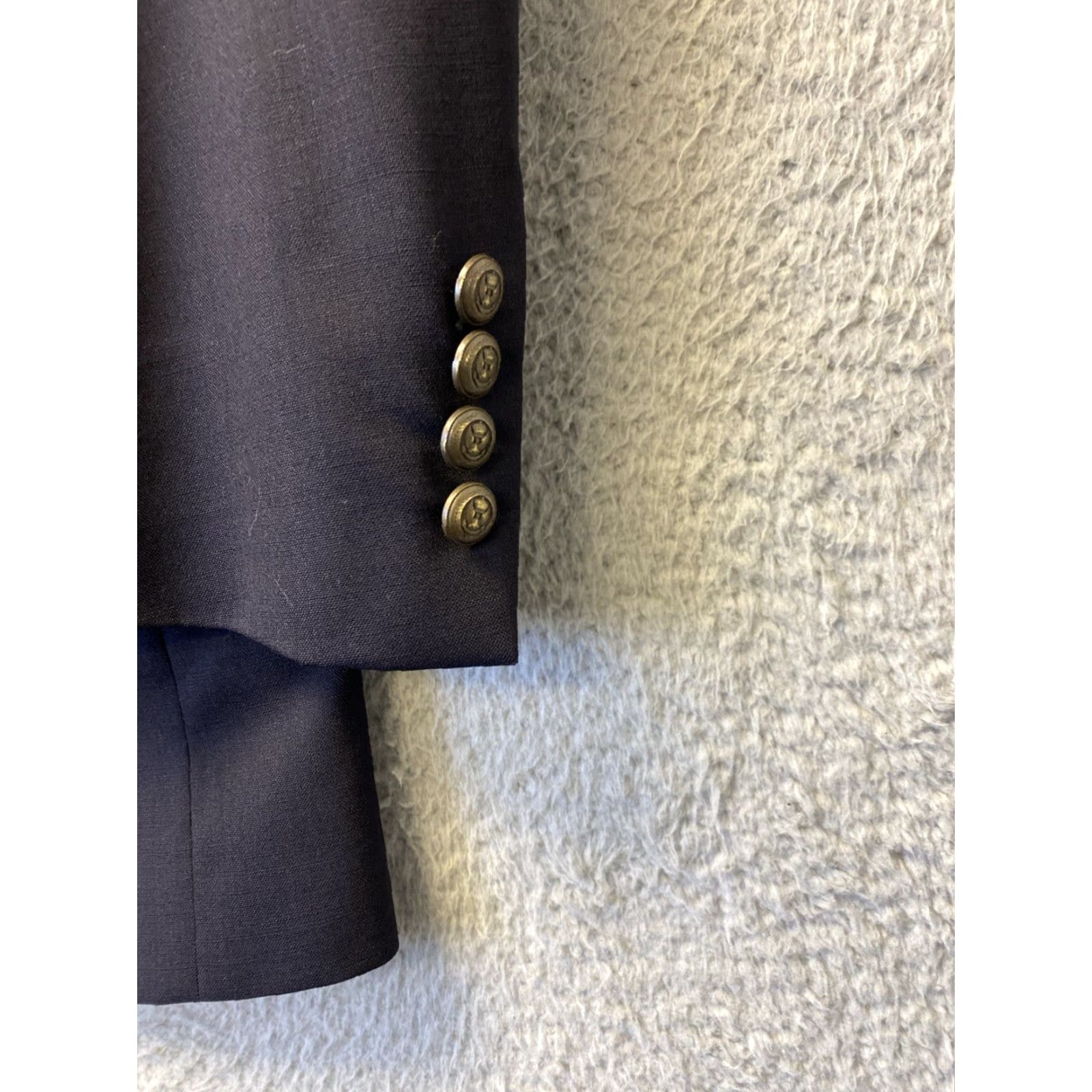 Jos. A. Bank VINTAGE Jos. A. Bank Blazer 42L Navy Blue Notch Lapel Sport Coat Mens Size 42R - 2 Thumbnail