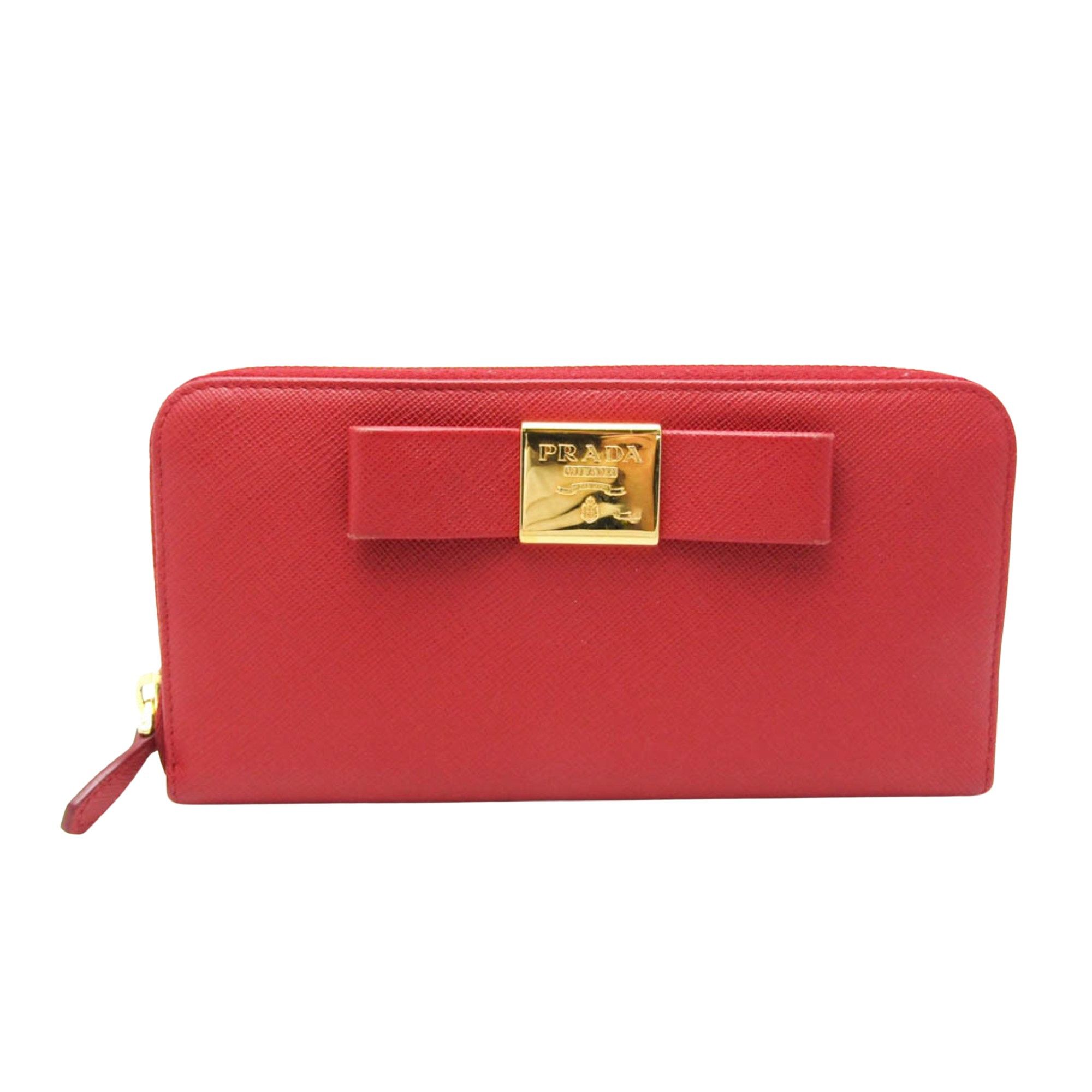 Prada Red Leather Wallet (Pre-Owned) Size ONE SIZE - 1 Thumbnail