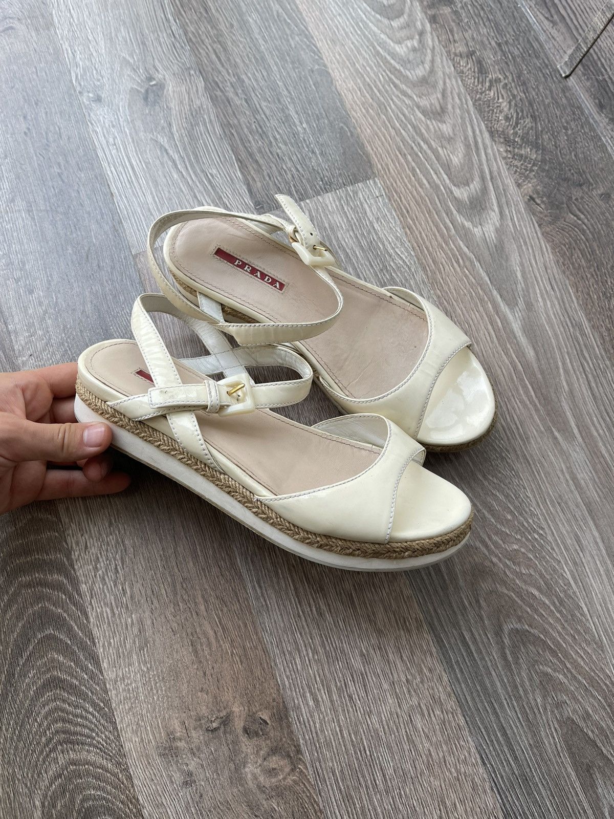 Miu Miu × Prada × Vintage Women's Prada Milano Sandals Size US 7 / IT 37 - 6 Thumbnail
