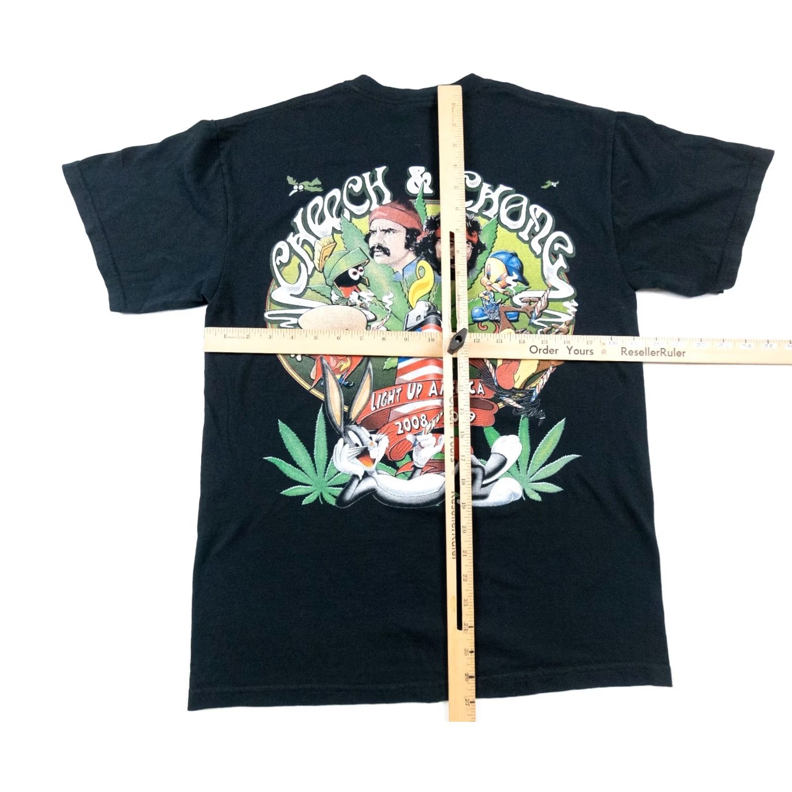 Gildan VINTAGE Cheech & Chong Shirt Mens Medium Black Comedy Tee Humor Funny Movie Y2K Size US M / EU 48-50 / 2 - 6 Thumbnail