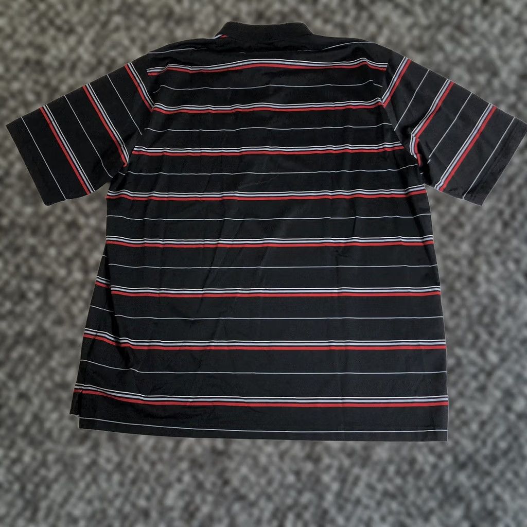 Vintage Nicklaus Golf Performance Mens Polo Shirt Black Red Striped Short Sleeve XL L68 Size US XL / EU 56 / 4 - 1 Thumbnail