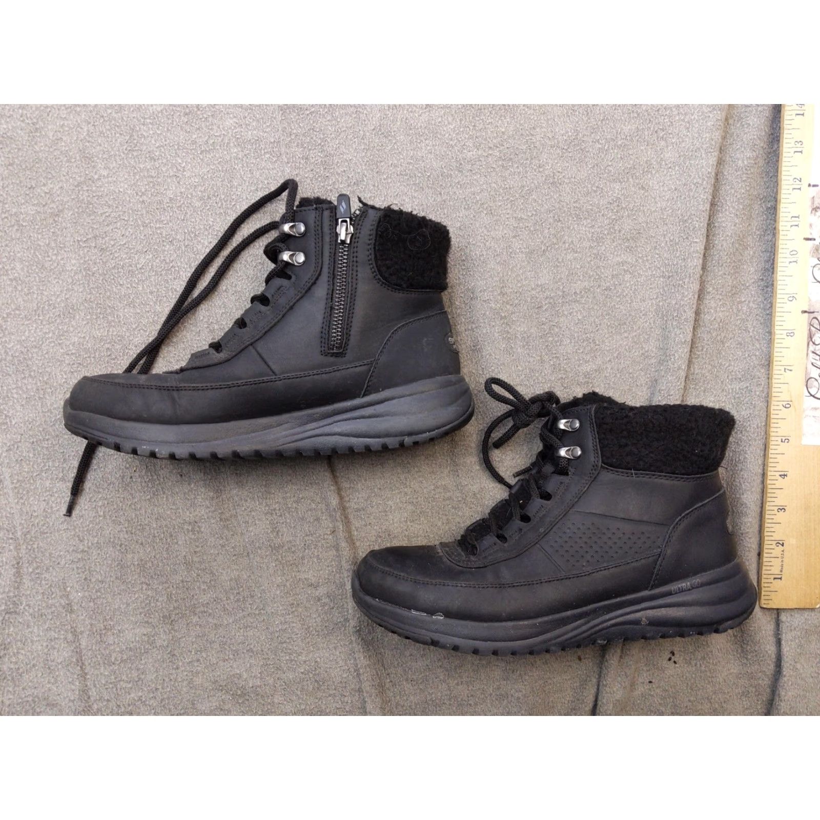 SKECHERS Skechers Snow Boots Womens 8 Black Waterproof Faux Fur Ankle Zip Winter UlTRA GO 144756 Size US 8 / IT 38 - 2 Thumbnail