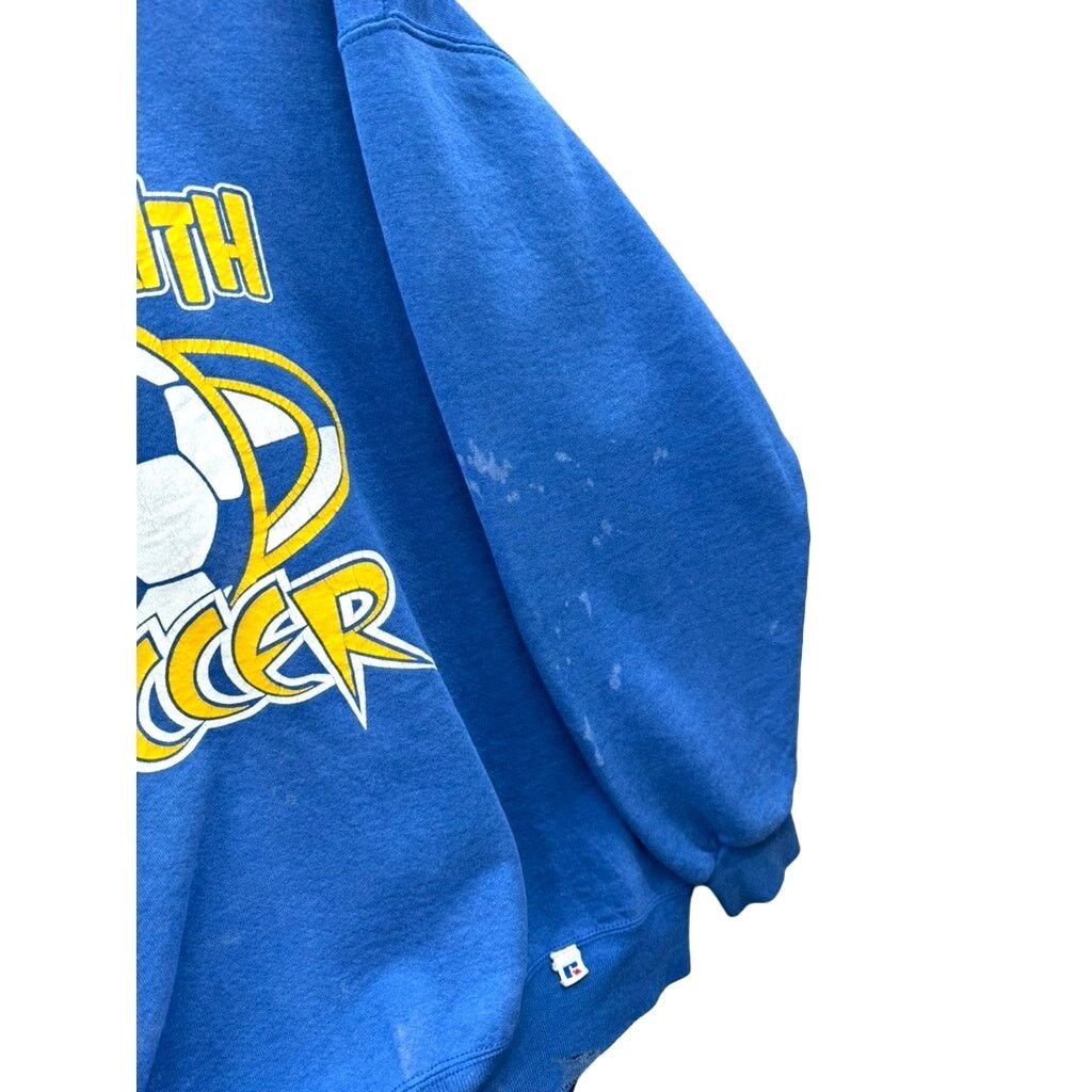 Russell Athletic × Vintage 1990's Russell Athletic Valley Youth Soccer Distressed Crew Size US XXL / EU 58 / 5 - 6 Thumbnail