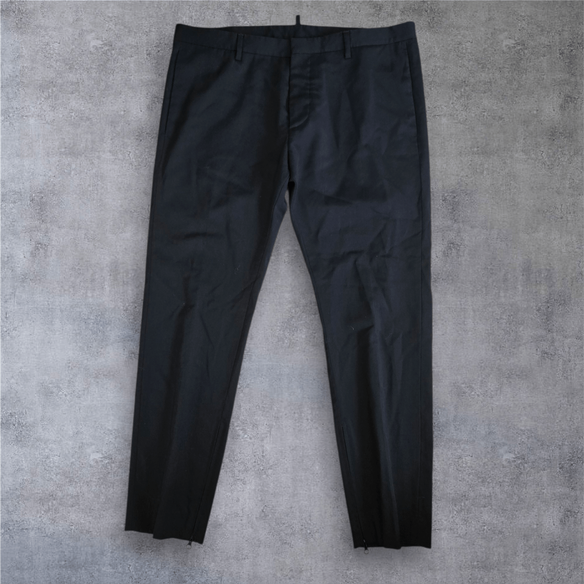 Dsquared2 Dsquared2 Wool Cropped Ankle Zip Pants – Size 50 (US 32) Size US 32 / EU 48 - 1 Thumbnail