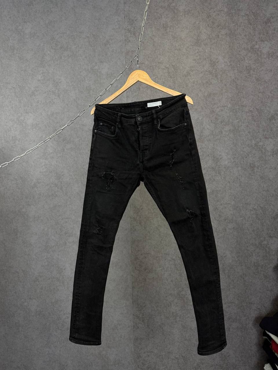 Allsaints Allsaints designer cigarette distressed denim jeans Size US 32 / EU 48 - 1 Thumbnail