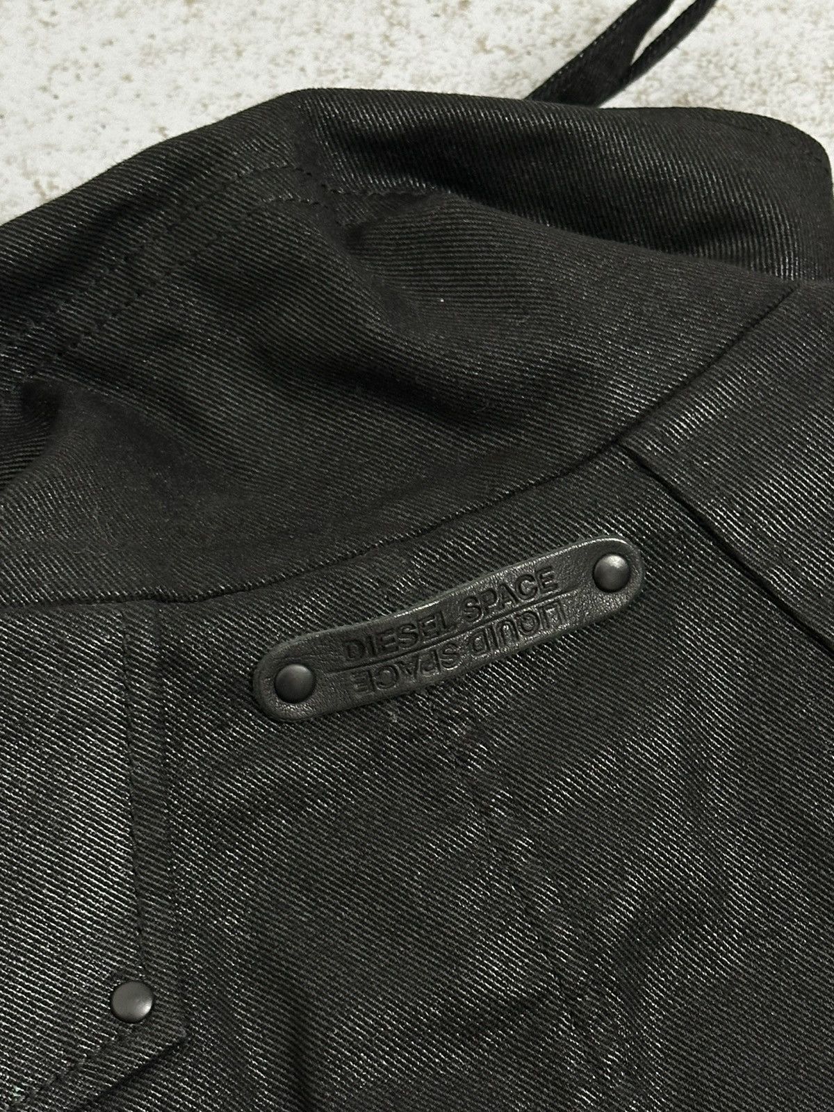 Diesel Vintage 00s Diesel Raw Denim Wide High Neck Jacket Size S / US 4 / IT 40 - 15 Thumbnail