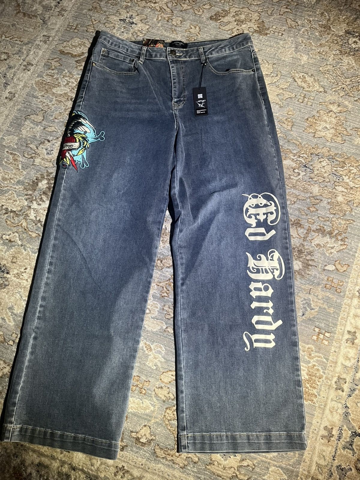 Ed Hardy ED HARDY GRAPHIC BAGGY PANTS NWT 34x32 Size US 34 / EU 50 - 1 Thumbnail