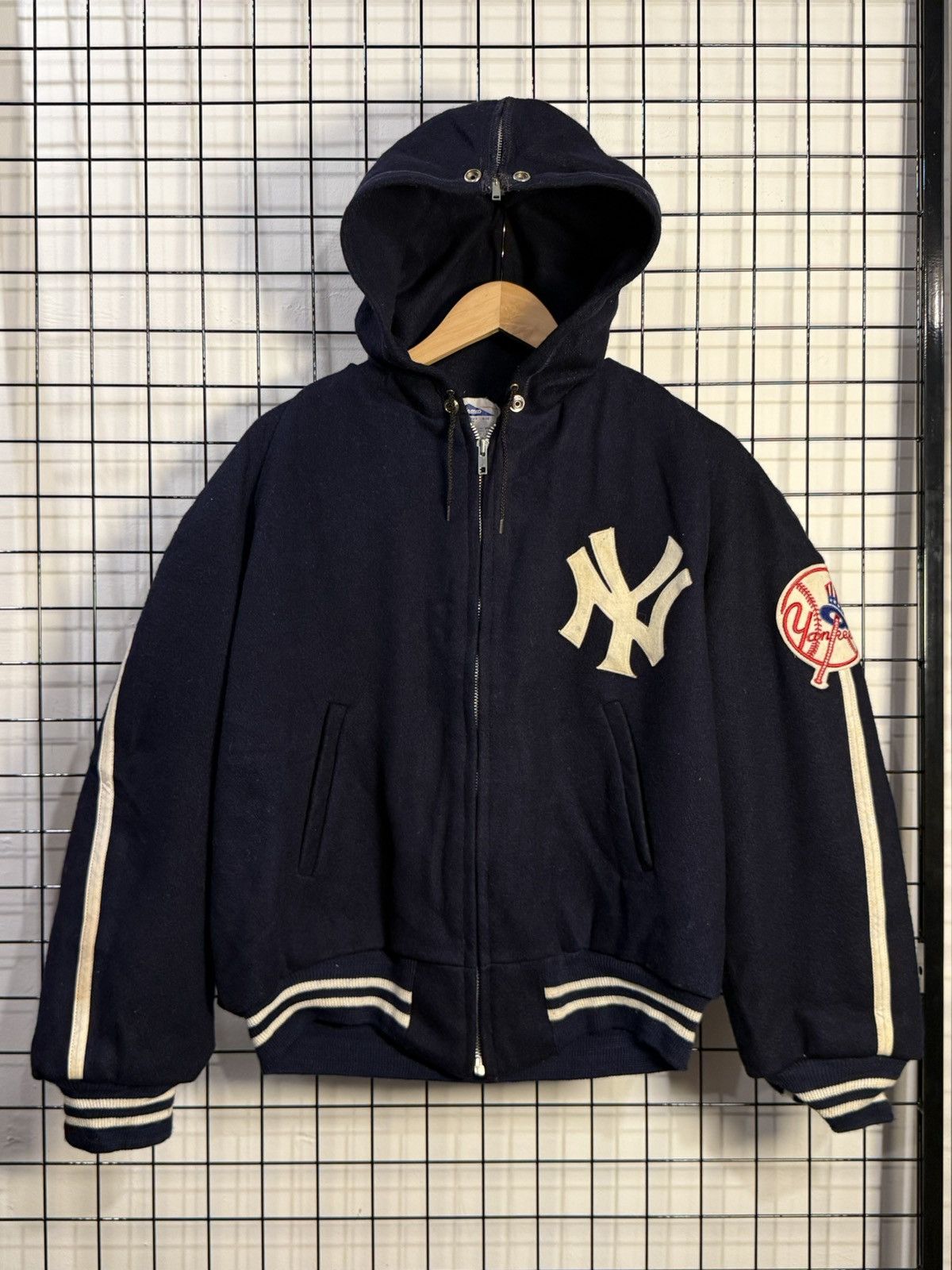 vintage New York Yankees wool bomber jacket