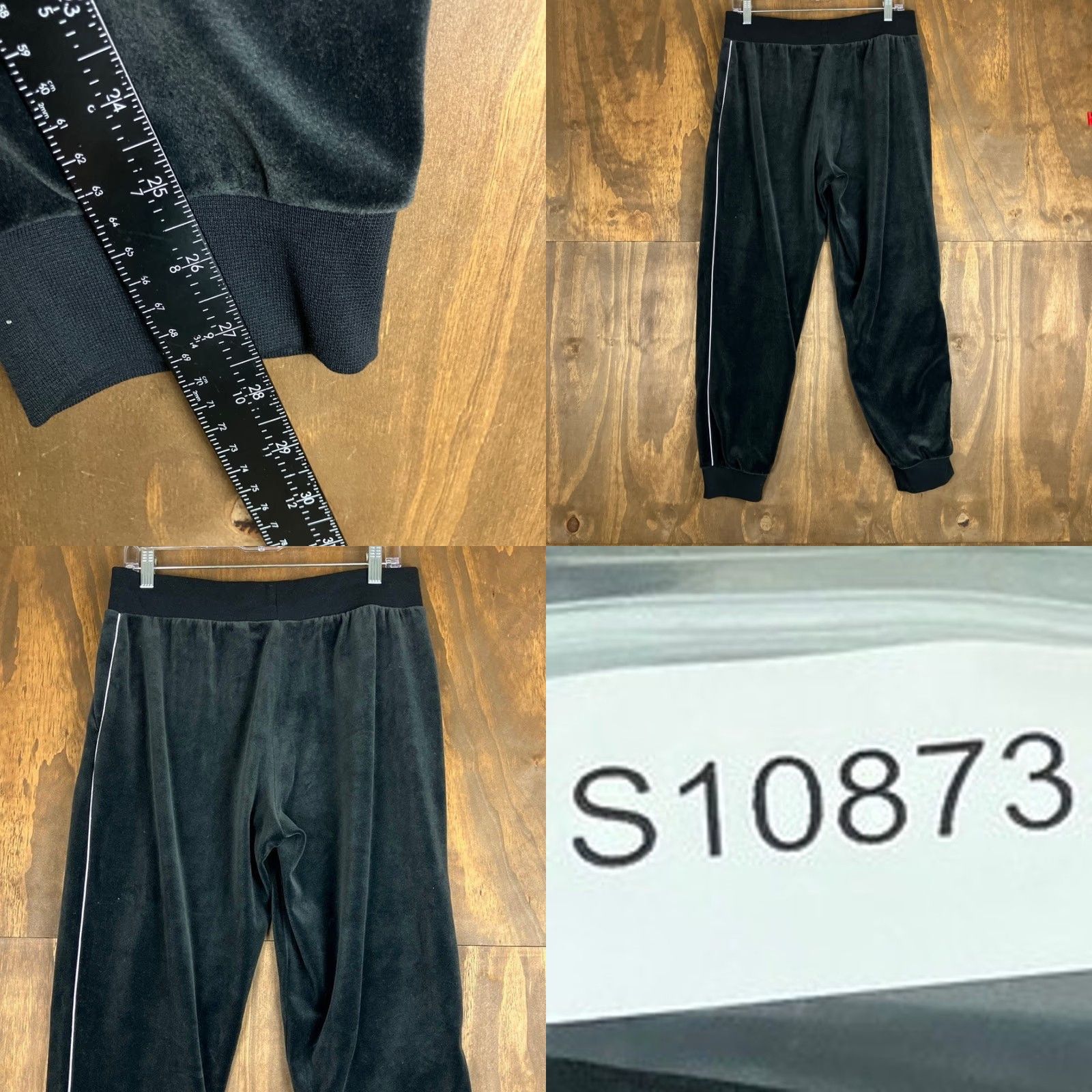 Nike Nike Womens Sweatpants Black Velour Pull On Drawstring Joggers Medium Size 24" / US 00 / IT 34 - 8 Thumbnail