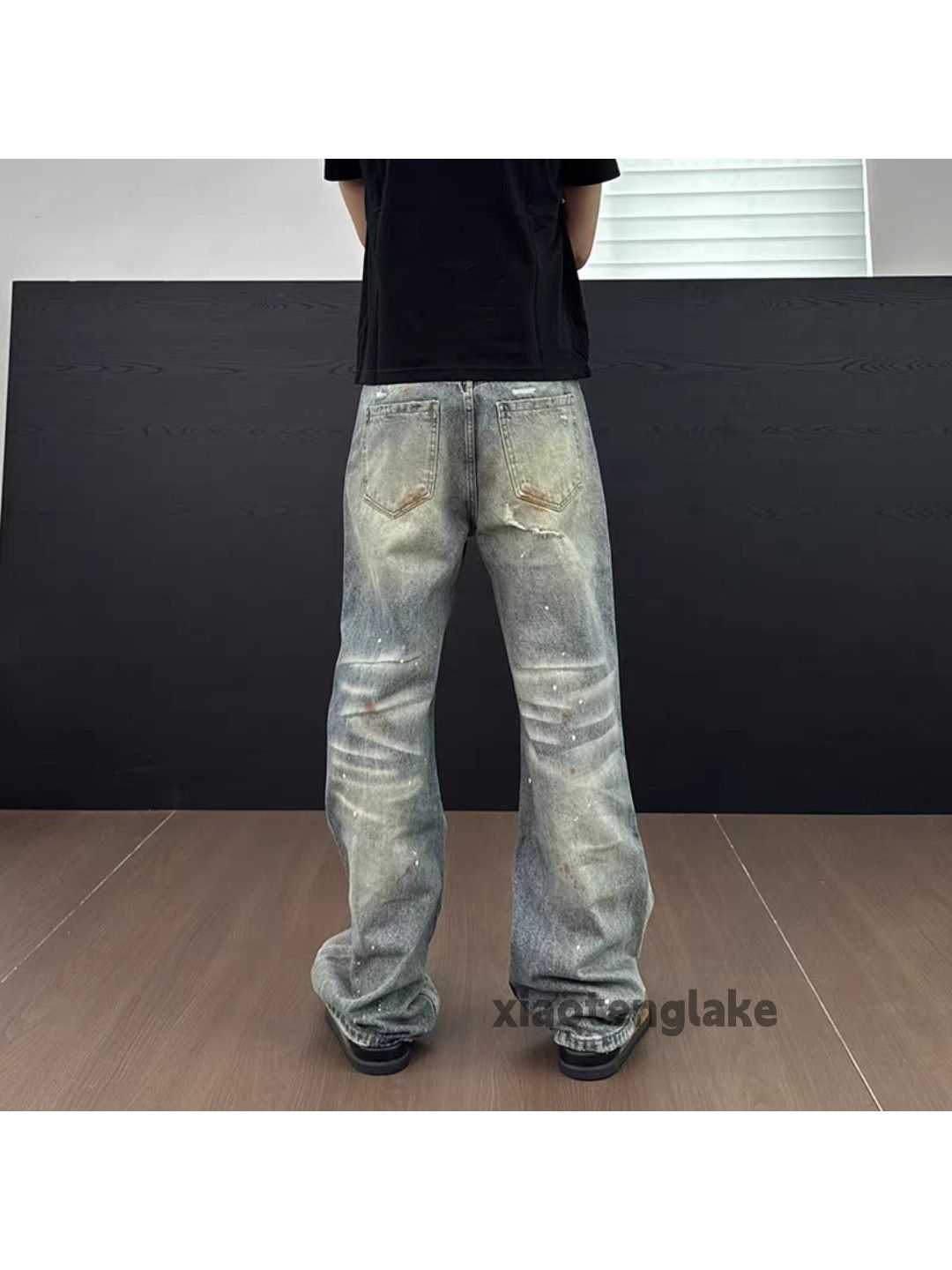 Jean ltx vintage washed faded skate hiphop damaged jeans Size US 34 / EU 50 - 6 Thumbnail