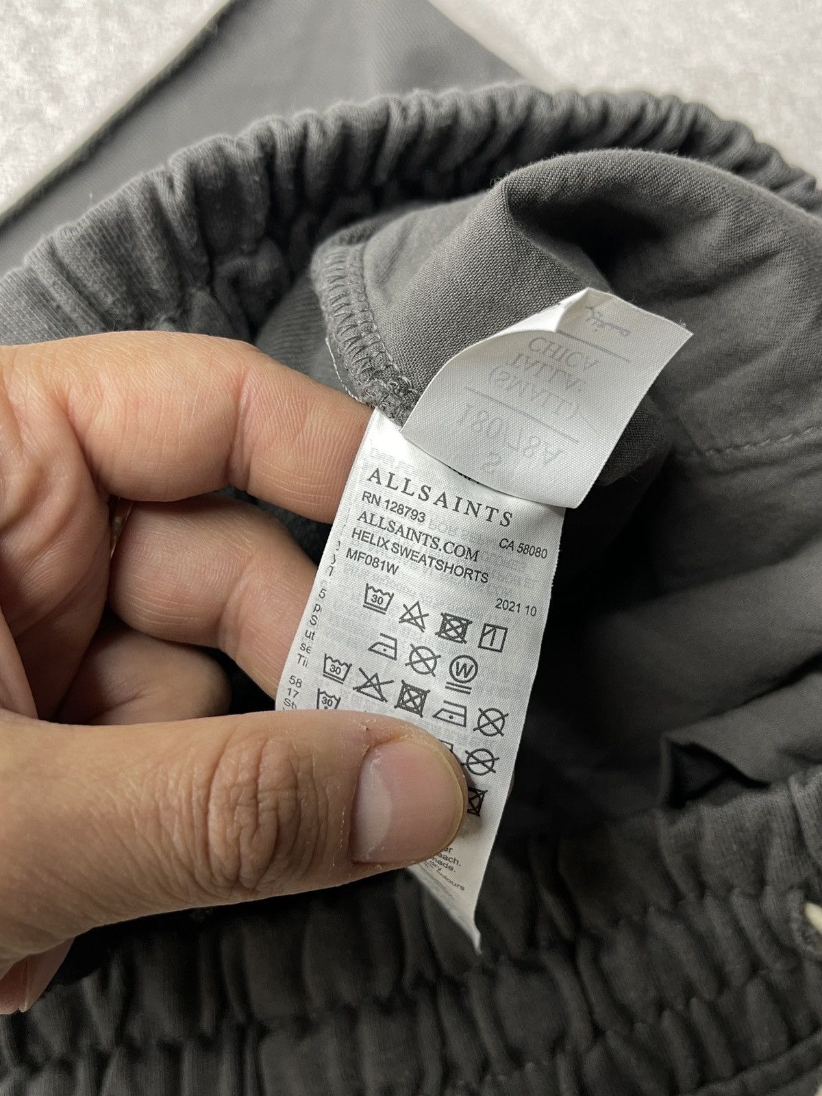 Allsaints Mens AllSaints Helix Sweat Shorts Grey Essentials Style Size US 30 / EU 46 - 8 Thumbnail