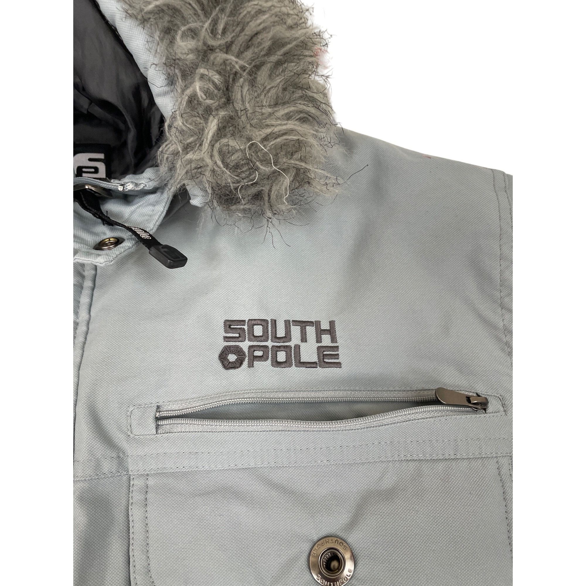 Southpole South Pole Mens gray hooded Winter nylon puffer coat Size L Size US L / EU 52-54 / 3 - 8 Thumbnail
