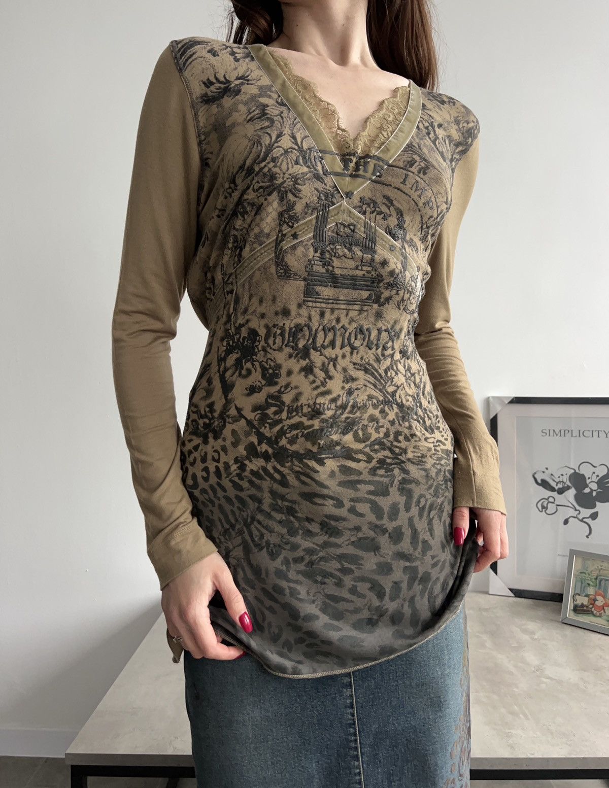 Vintage Vintage Gorgeous Long Blouse Avant Garde Y2K leopard Size S / US 4 / IT 40 - 1 Thumbnail