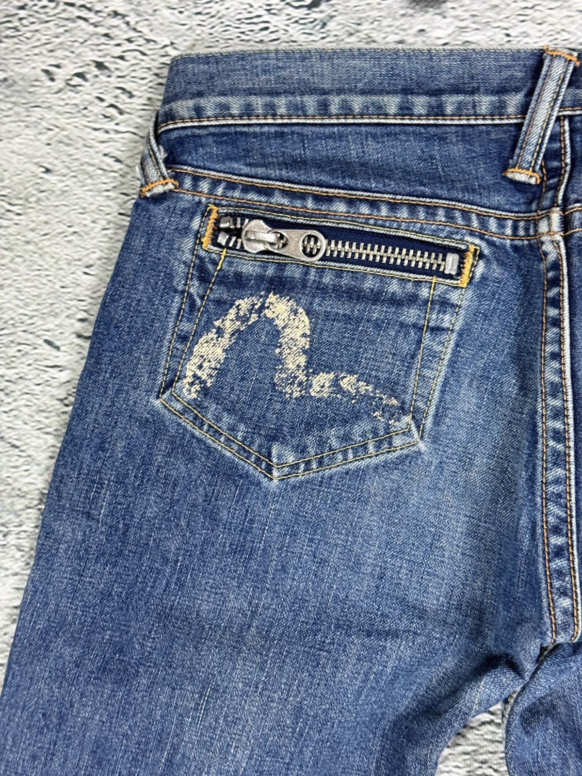 Evisu Evisu Donna jeans bootcut zip pockets white vintage Size 29" - 3 Thumbnail