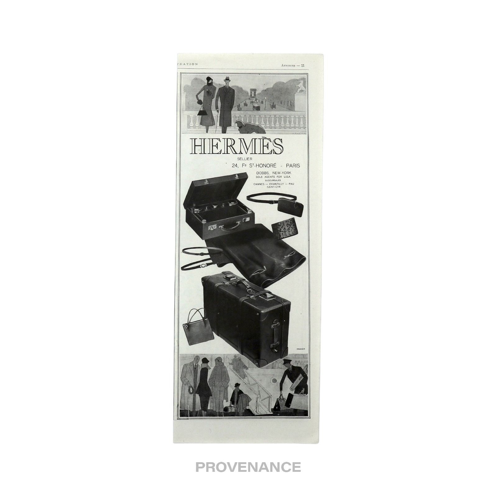 Hermes 🔴 Hermes Antique Vintage Newsprint Ad - HERMÈS SELLIER V Size ONE SIZE - 3 Thumbnail