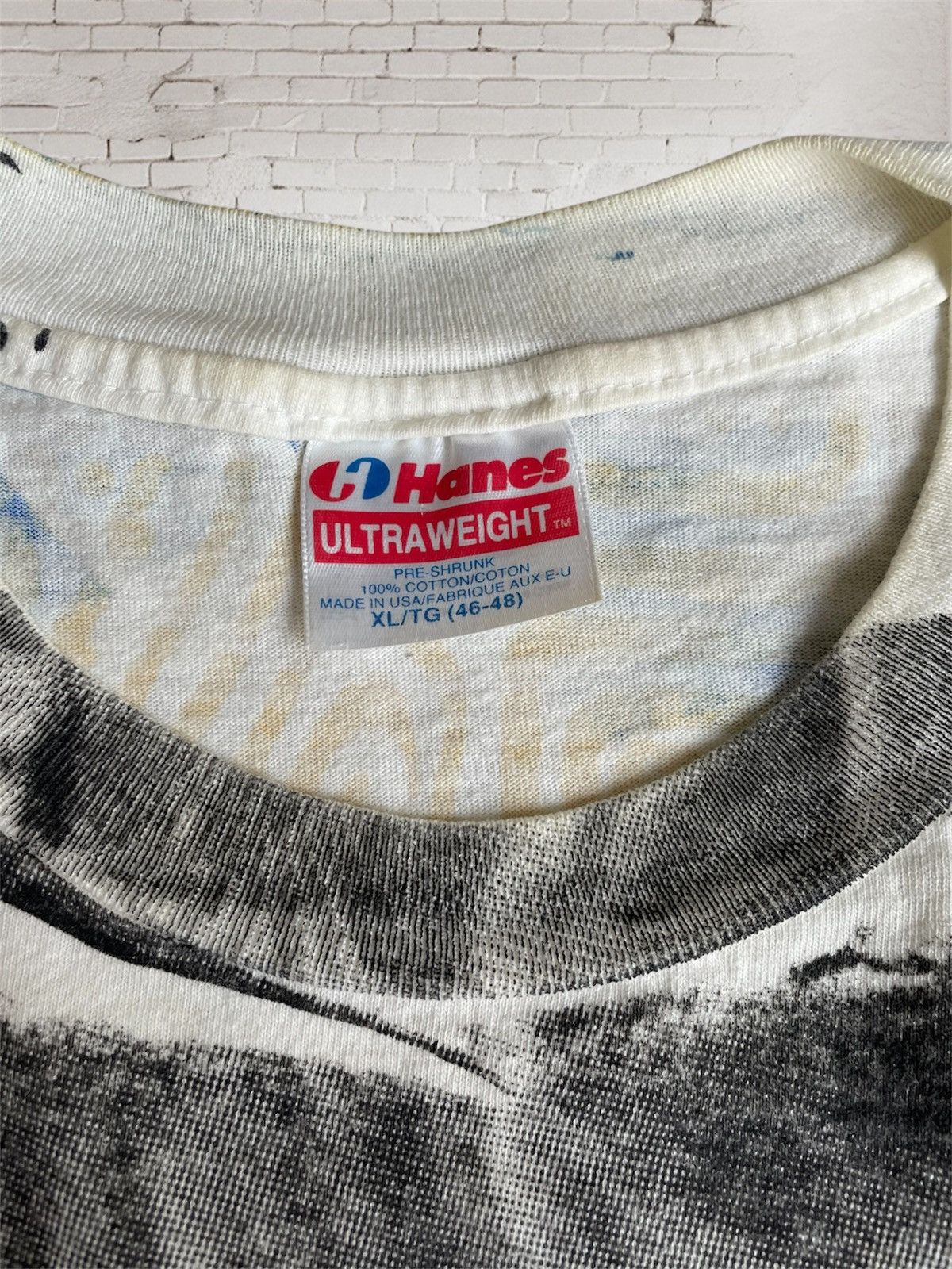 Hanes Vintage The Doors T-Shirt, AOP On White Base, Early 1990s Size US XL / EU 56 / 4 - 10 Thumbnail