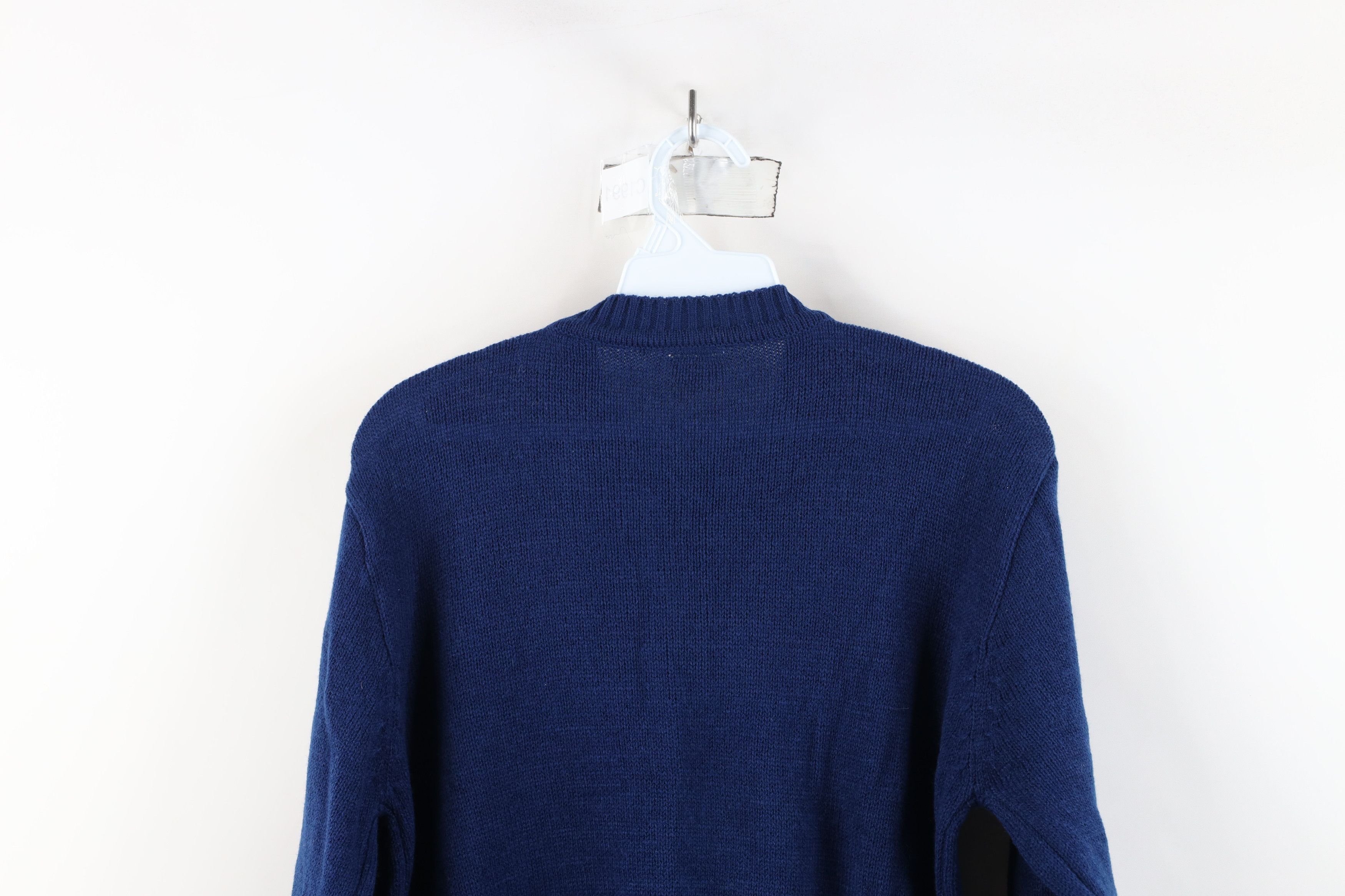 Vintage Vintage 70s Streetwear Chunky Cable Knit Crewneck Sweater Size L / US 10 / IT 46 - 7 Thumbnail