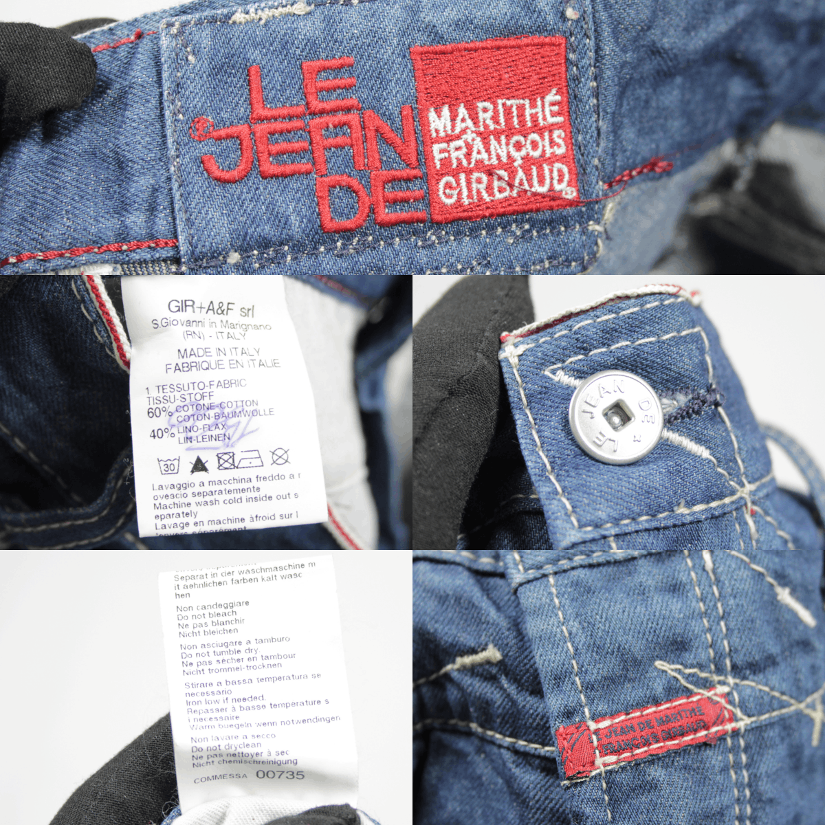 Marithe + Francois Girbaud 00S Y2K Cotton Linen Twisted Jeans Vintage Size 27" / US 4 / IT 40 - 9 Thumbnail