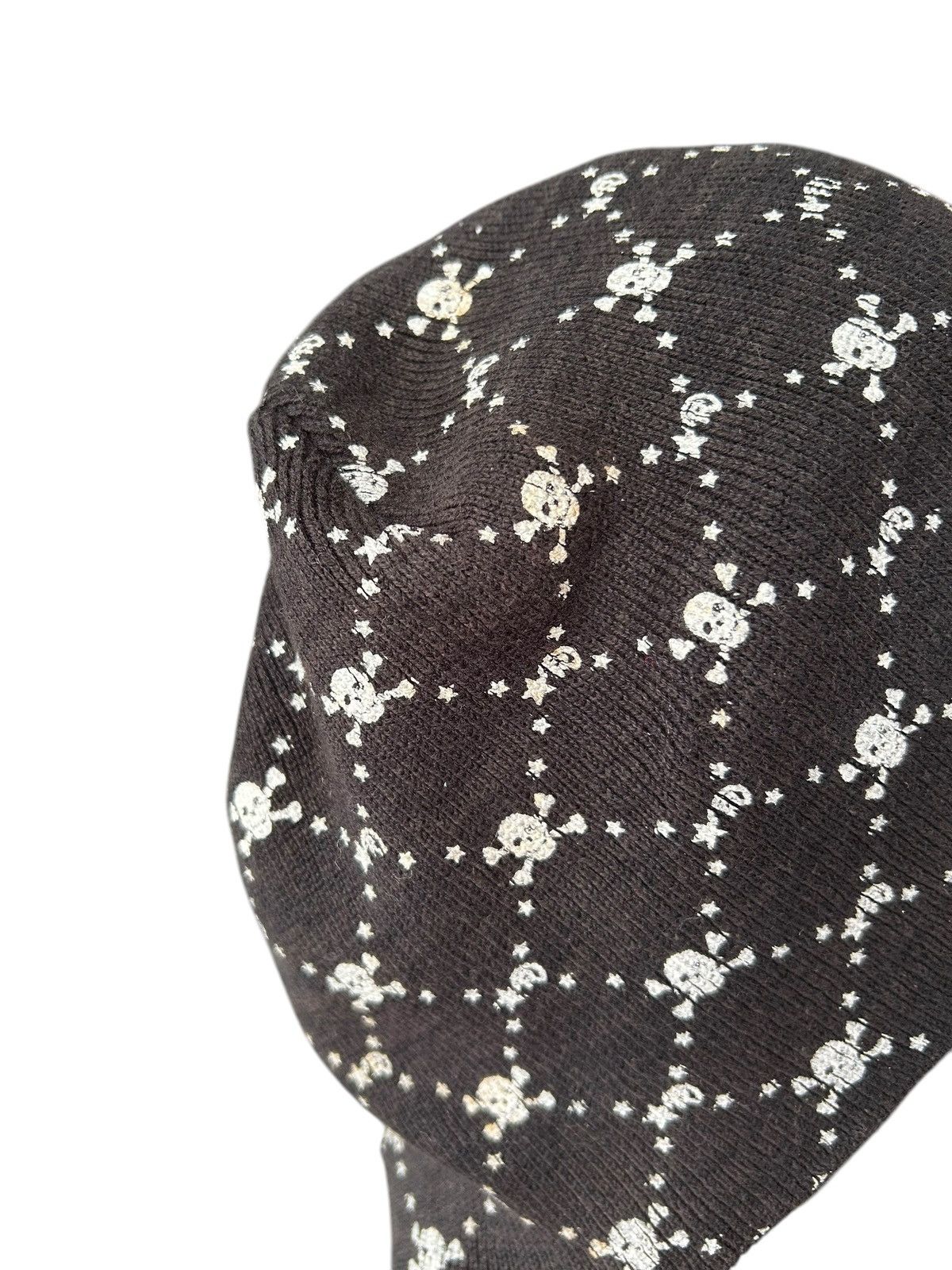 Japanese Brand Sunfaded Skull Japanese Punk Bondage Style Big Beanie Hats Size ONE SIZE - 6 Thumbnail