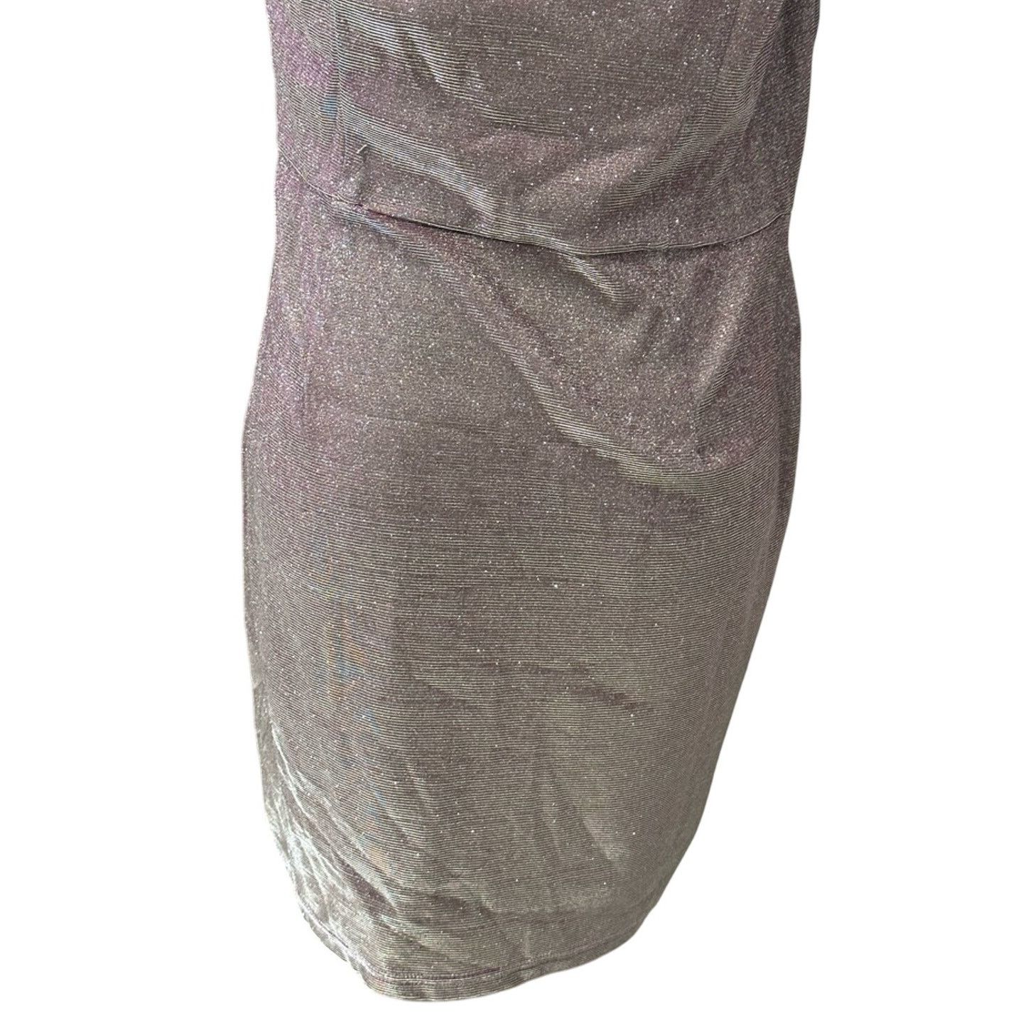 Other Area Sheath Dress One Shoulder Lightweight Metallic L NWOT Size L / US 10 / IT 46 - 6 Thumbnail