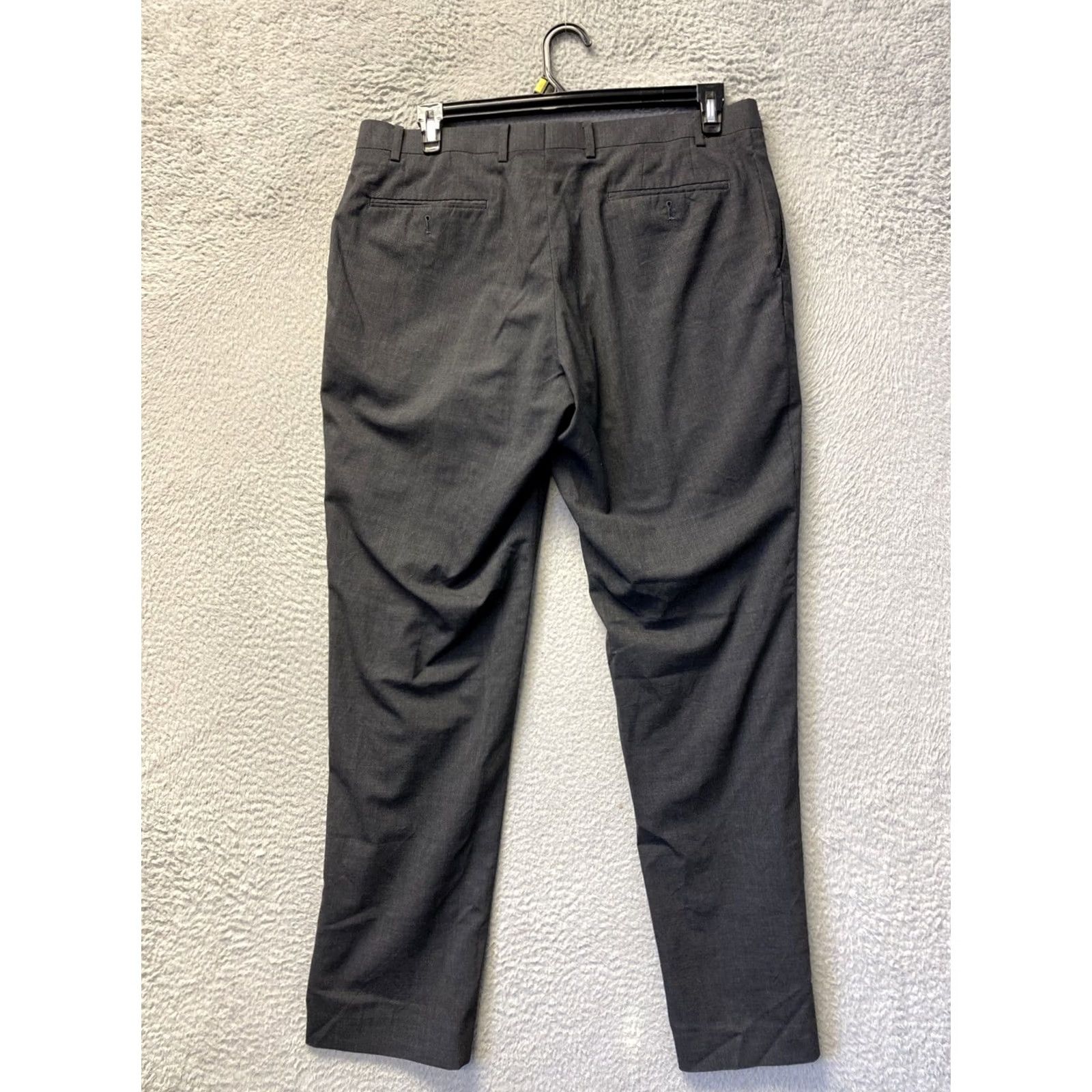 Vintage Indochino Dress Pants Men Size 36 Gray Wool Flat Front Trouser /0804 Size US 36 / EU 52 - 6 Thumbnail