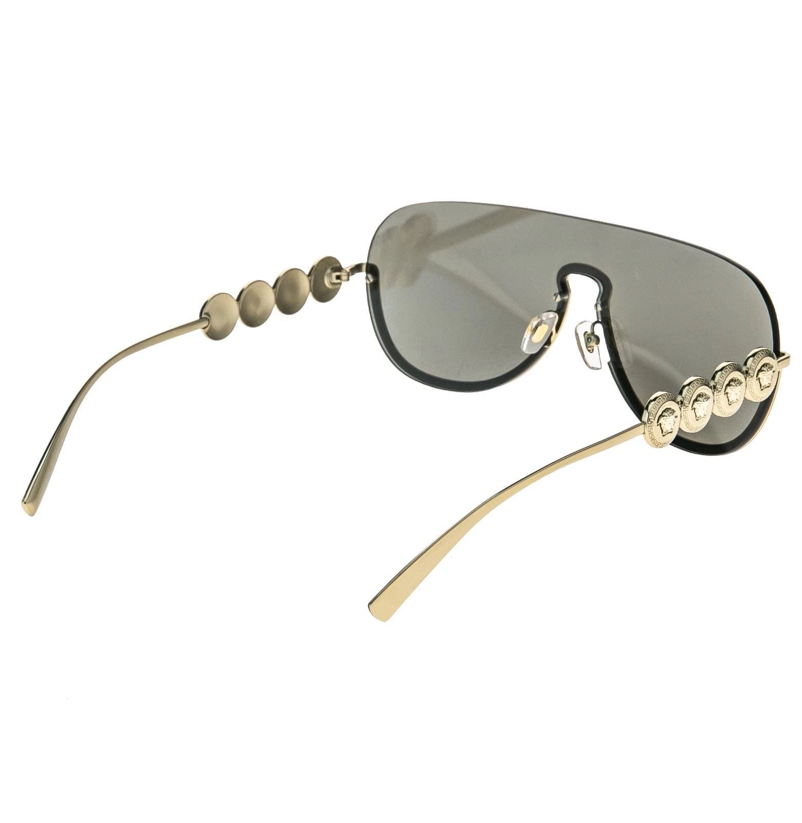 Versace VERSACE VE2215 2215 Coin Medusa Stud Gold Silver Mirror Size ONE SIZE - 9 Thumbnail