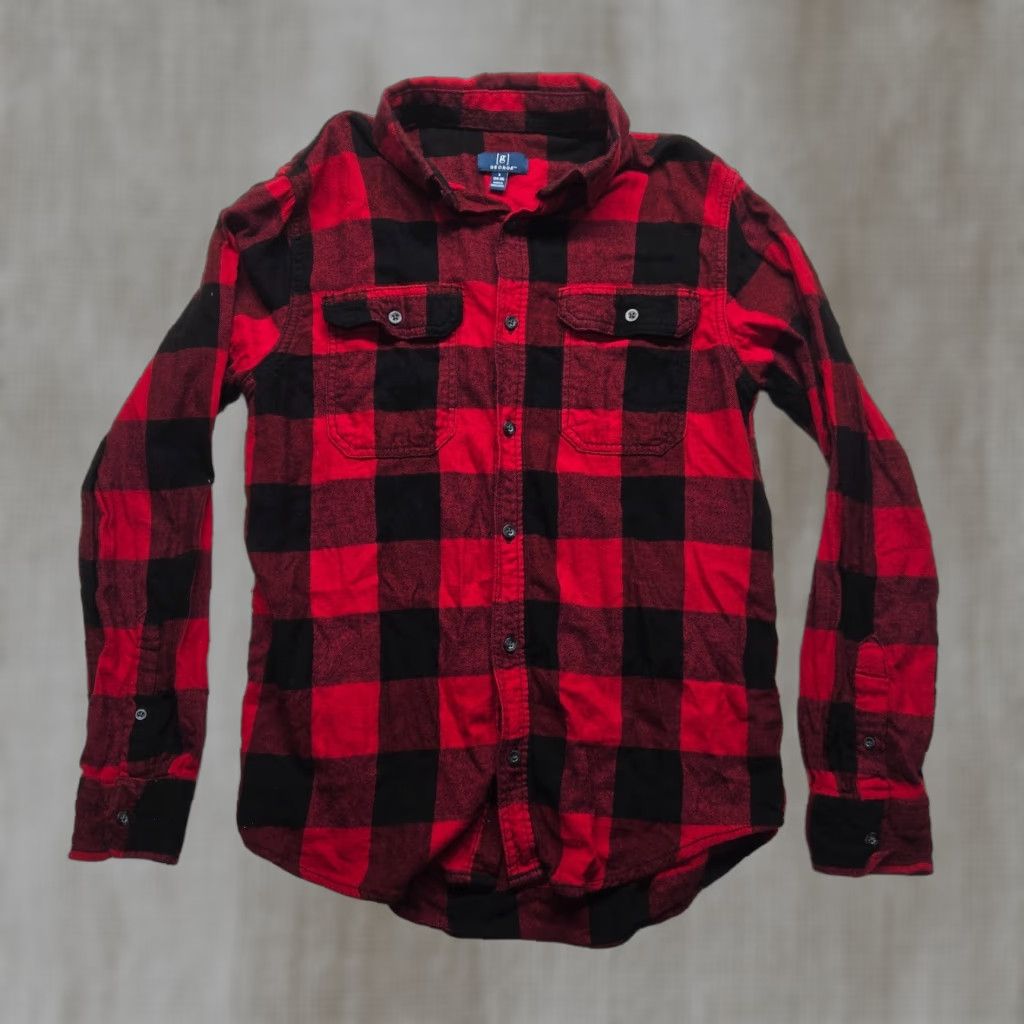 George George Button Down Shirt Casual Long Sleeve Flannel Plaid Red S Mens Size US S / EU 44-46 / 1 - 1 Thumbnail