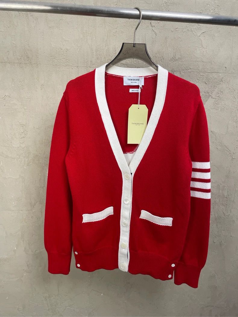 Thom browne Vintage red back puppy four-striped knitted car