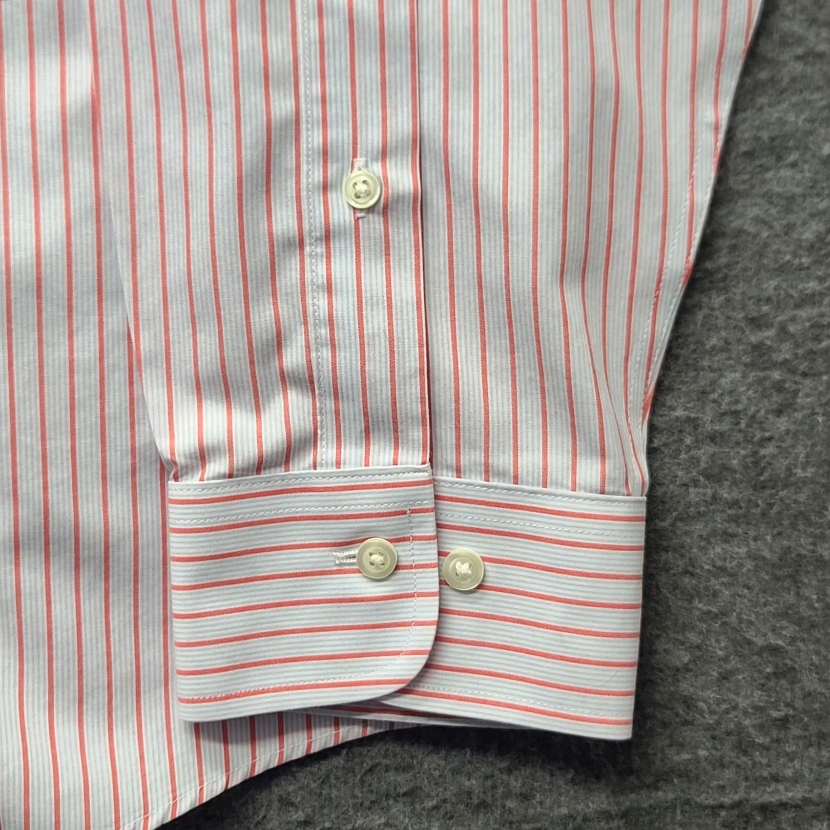 Brooks Brothers Brooks Brothers 346 Shirt Slim Fit Long Sleeve Button-Up Cotton Red Mens 17 Regular Non-Iron Size US XL / EU 56 / 4 - 6 Thumbnail