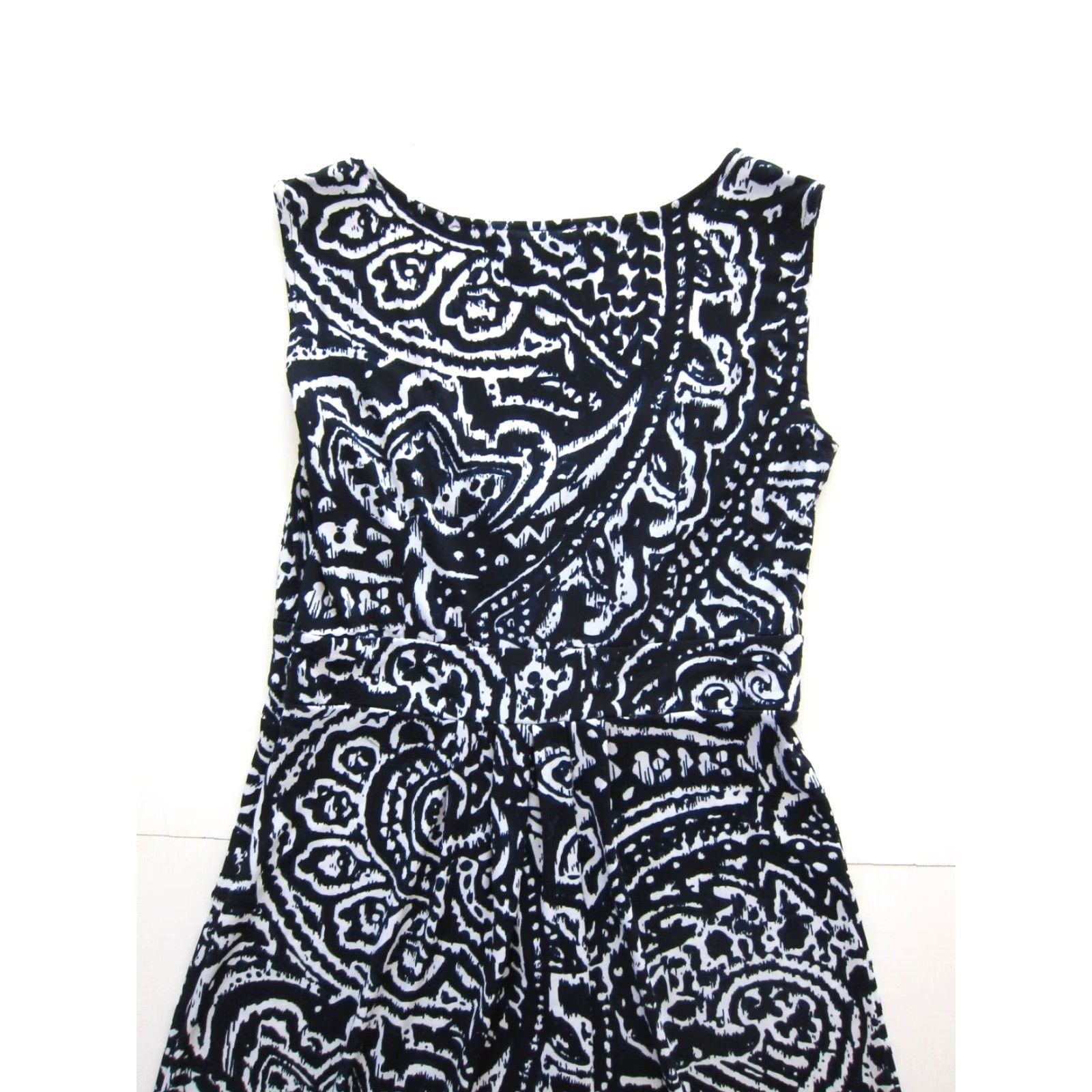 Loft Ann Taylor Loft Blue White Floral Sleeveless Empire Sheath Shift Tank Dress 0 Size XS / US 0-2 / IT 36-38 - 5 Thumbnail