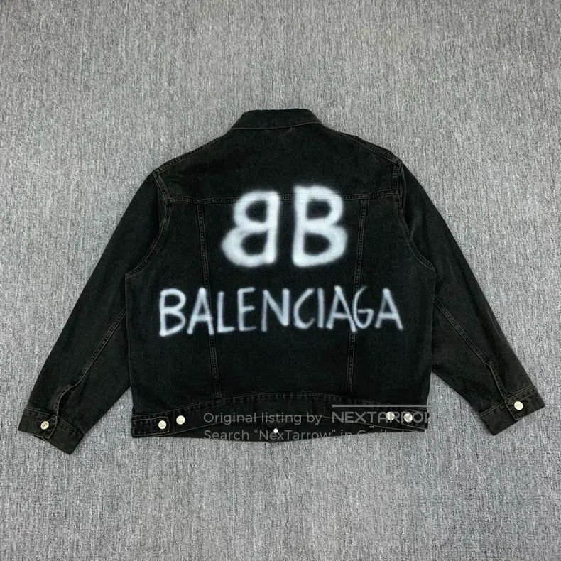 Balenciaga Balenciaga Black double B glow-in-the-dark graffiti denim Size US S / EU 44-46 / 1 - 2 Thumbnail