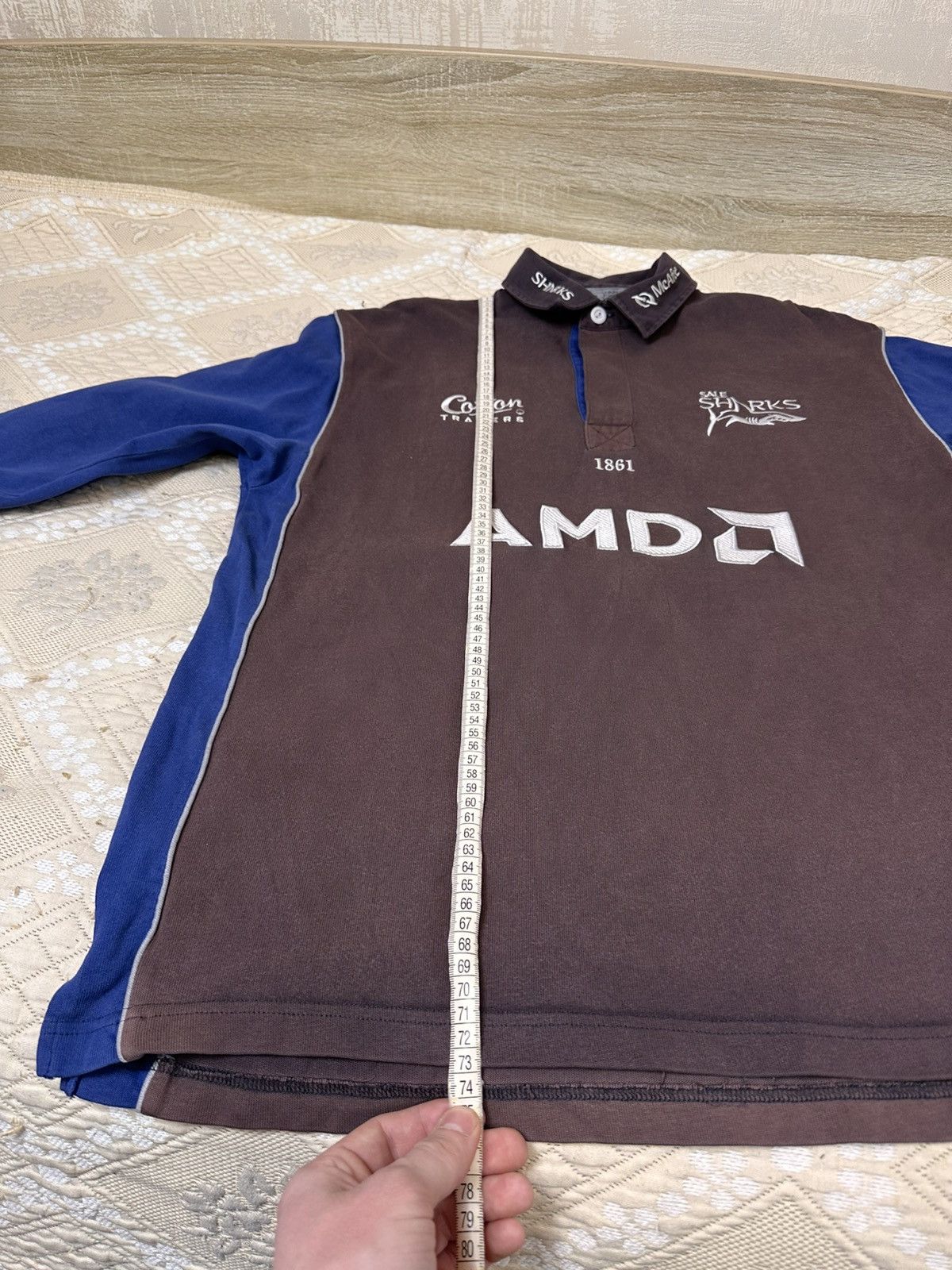 Cotton Traders 🔥 Sale Sharks Rugby Shirt Cotton Traders 2005/06 Long Sleeve Size US XL / EU 56 / 4 - 11 Thumbnail
