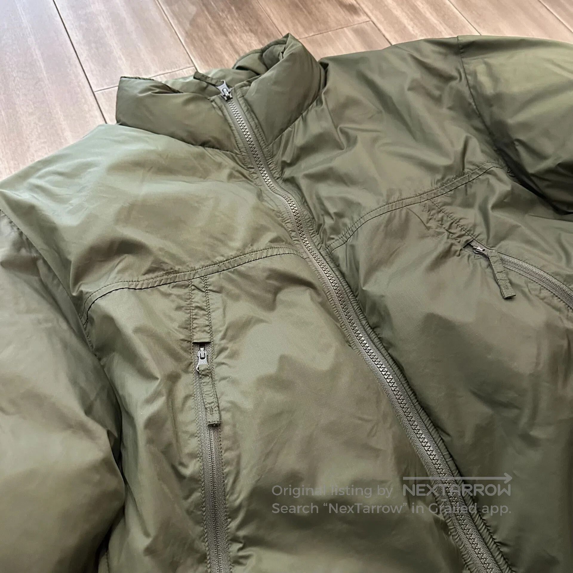 TAION Military Green Oversized Down Jacket. Size US L / EU 52-54 / 3 - 2 Thumbnail