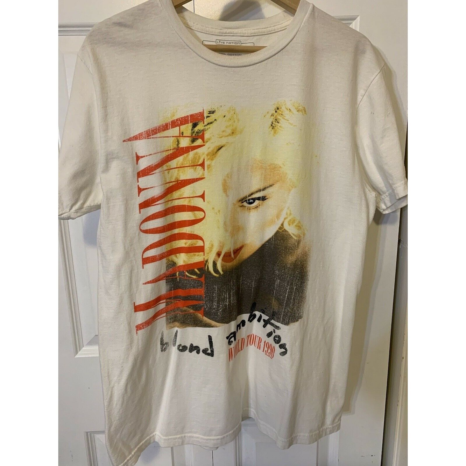 Other Madonna Vintage 1990 Blond Ambition Tour White T-Shirt Sz L Size US L / EU 52-54 / 3 - 7 Thumbnail