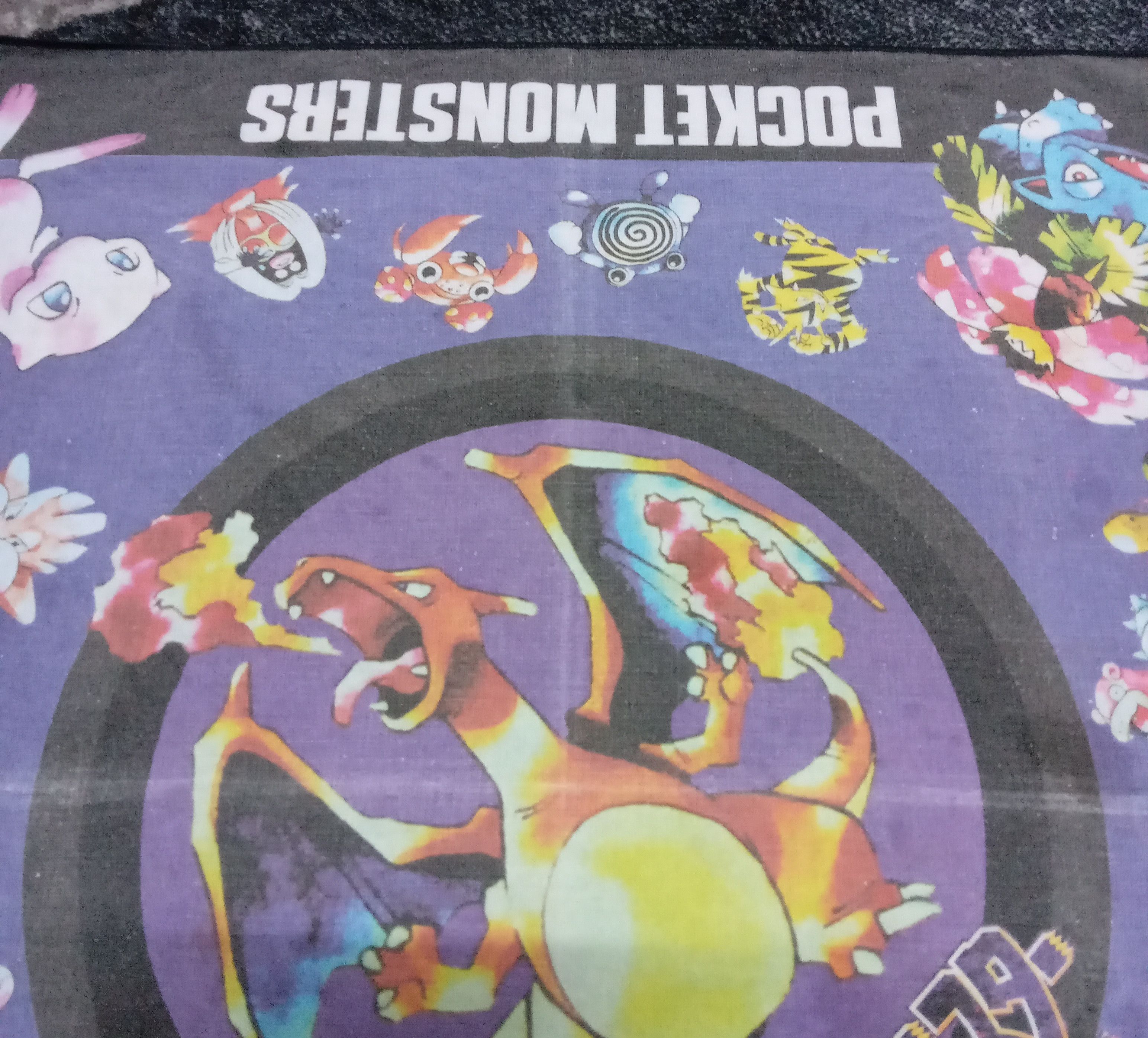 Anime Rare vintage 90s Pokemon Handkerchief Bandana OG Akira Size ONE SIZE - 3 Thumbnail