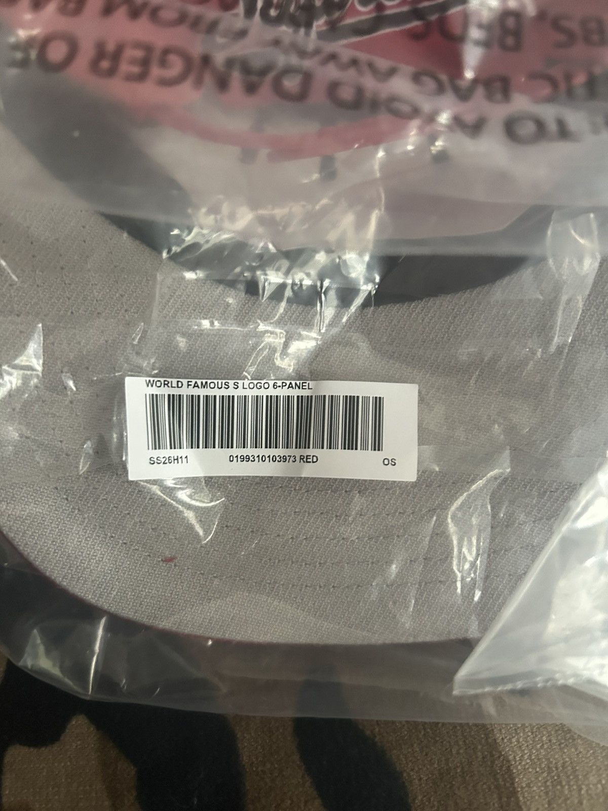 Supreme Supreme World Famous S Logo 6-Panel Red SS26 Size ONE SIZE - 8 Thumbnail