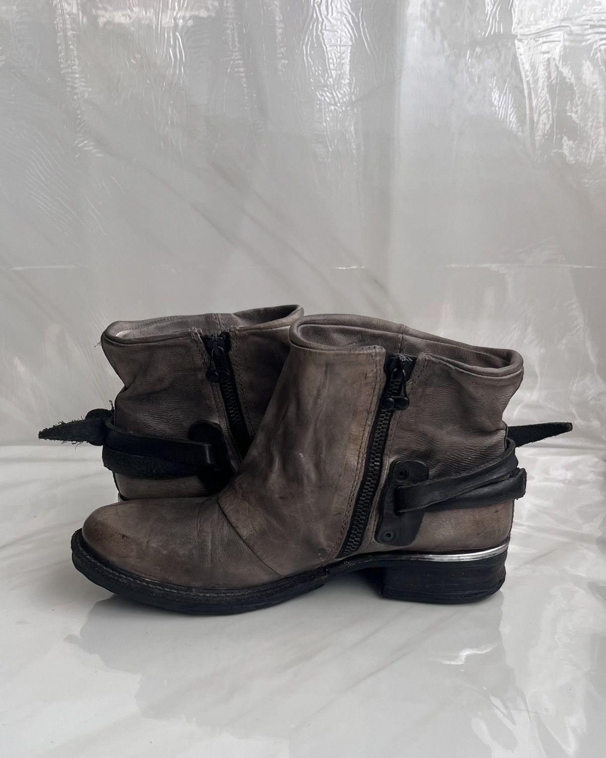 A.S.98 As 98 Airstep Zipper Boho Biker Gray distressed boot Size US 8 / IT 38 - 7 Thumbnail