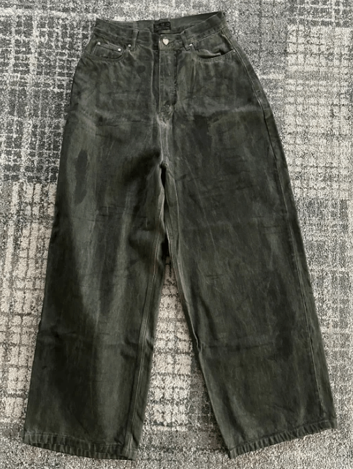 Other Eternal Love Dark Sage Stained Baggy Denim Size US 28 / EU 44 - 1 Thumbnail