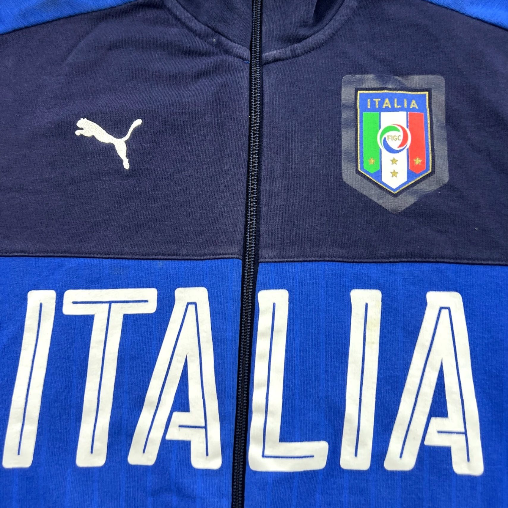 Puma PUMA Track Jacket Football Long Sleeve Mid-Length Zip Full Zip Blue M Men Size US M / EU 48-50 / 2 - 3 Thumbnail