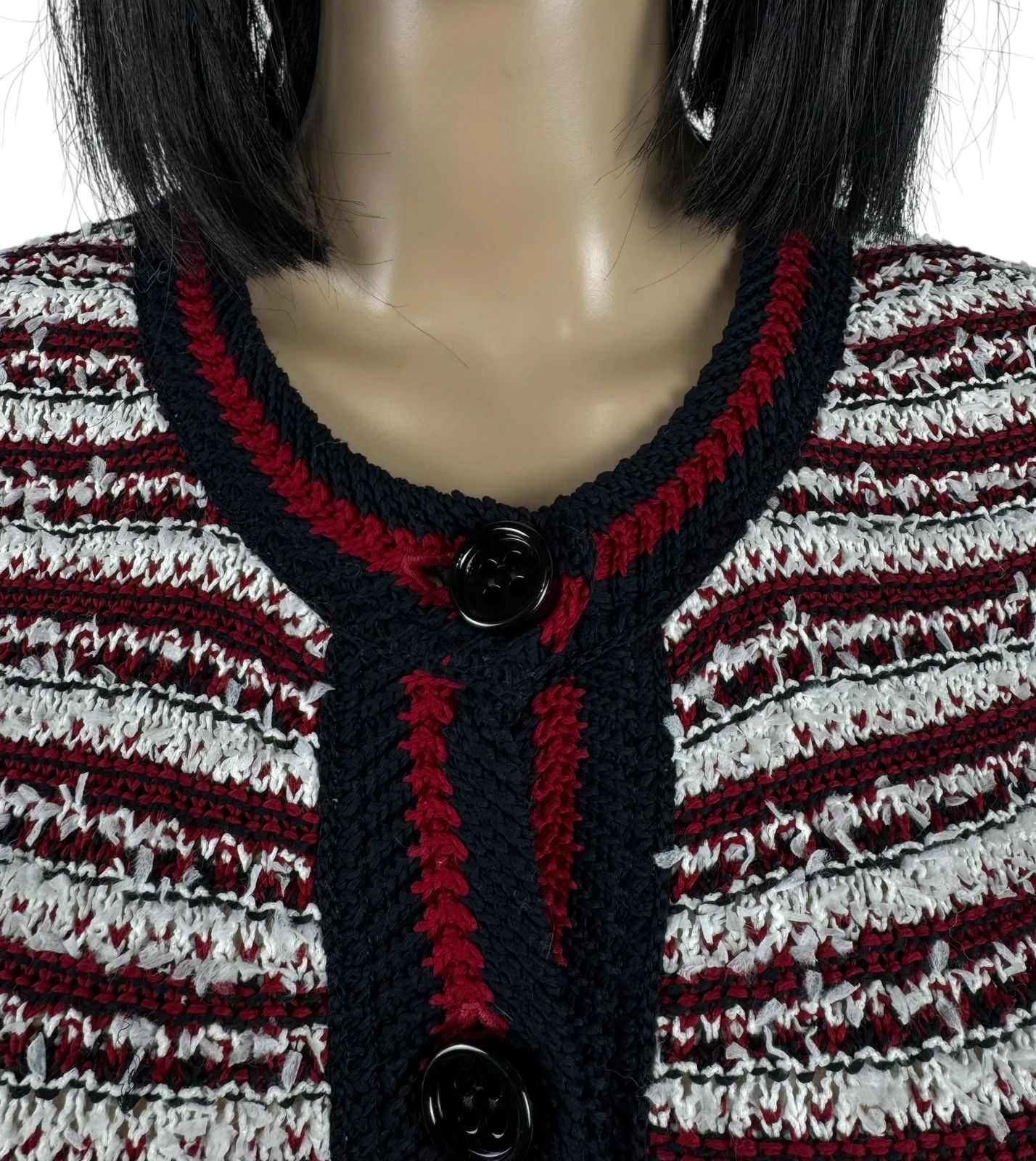 Other Marc Cain Knit Jacket Button Up Fringed Cotton size 2 Size S / US 4 / IT 40 - 10 Thumbnail