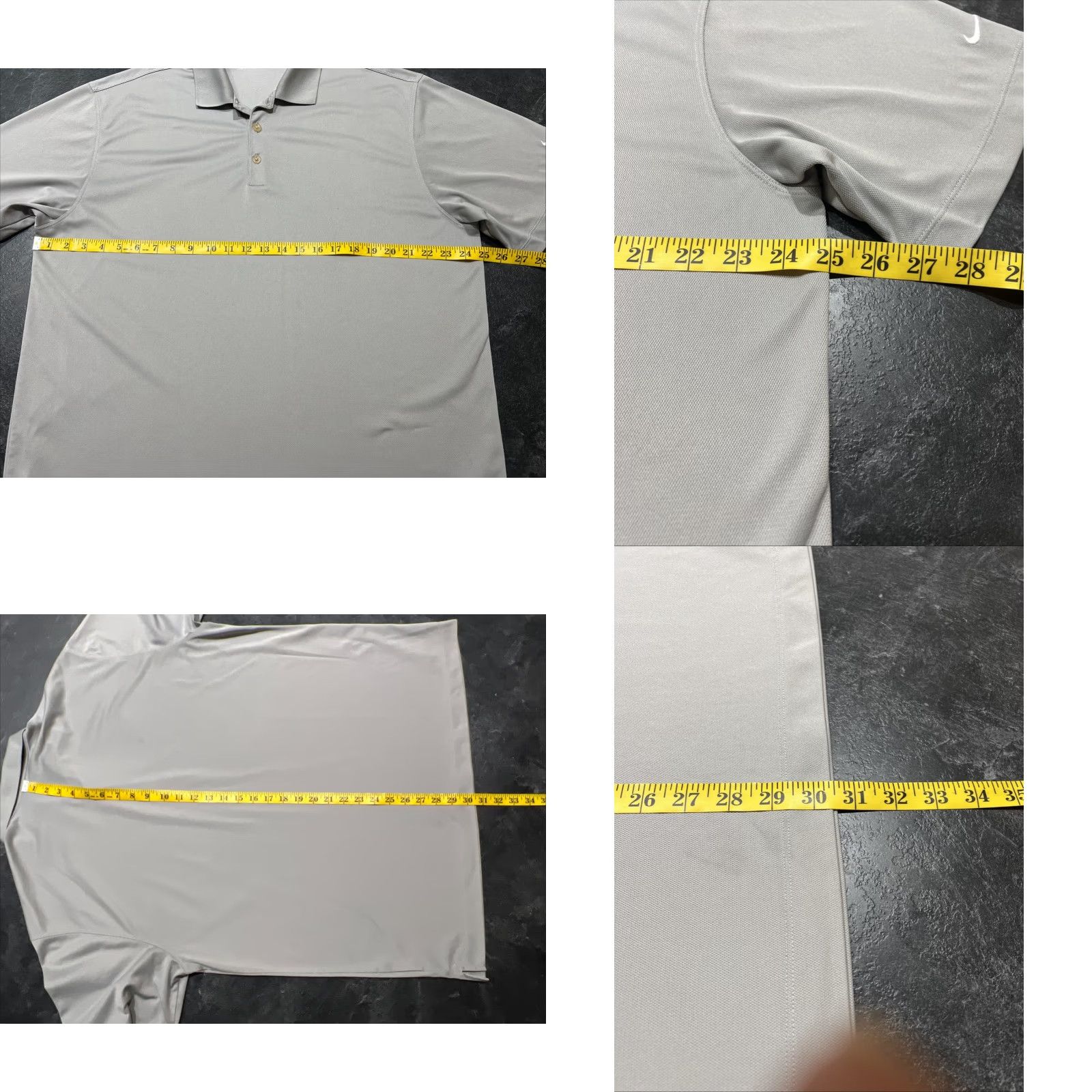 Nike Nike Golf Polo Shirt XL Men Gray Solid Performance Golf Size US XL / EU 56 / 4 - 8 Thumbnail