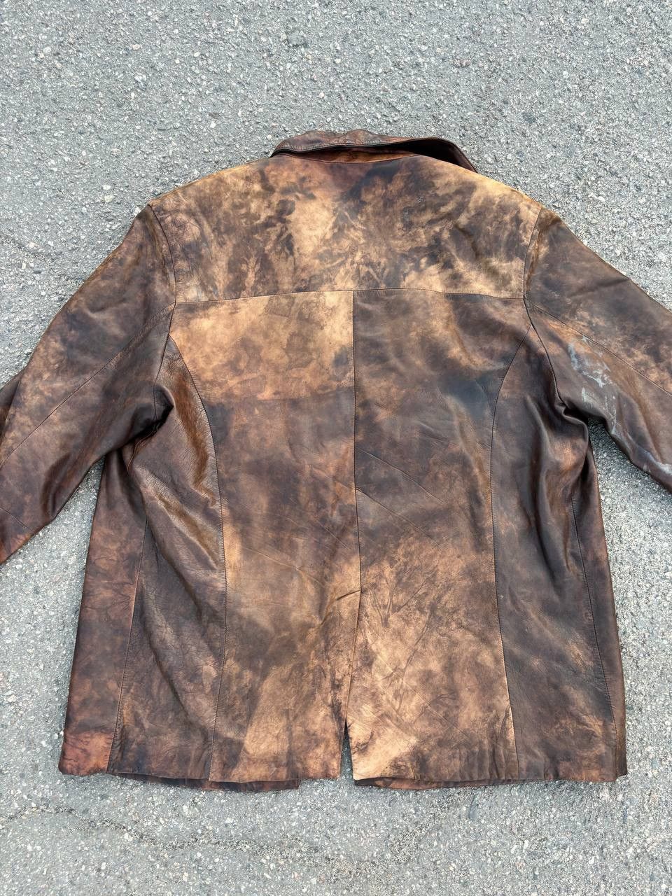 Vintage Vintage Avant Garde Vespucci Leather Chocolste Pony Jacket Size US XL / EU 56 / 4 - 8 Thumbnail