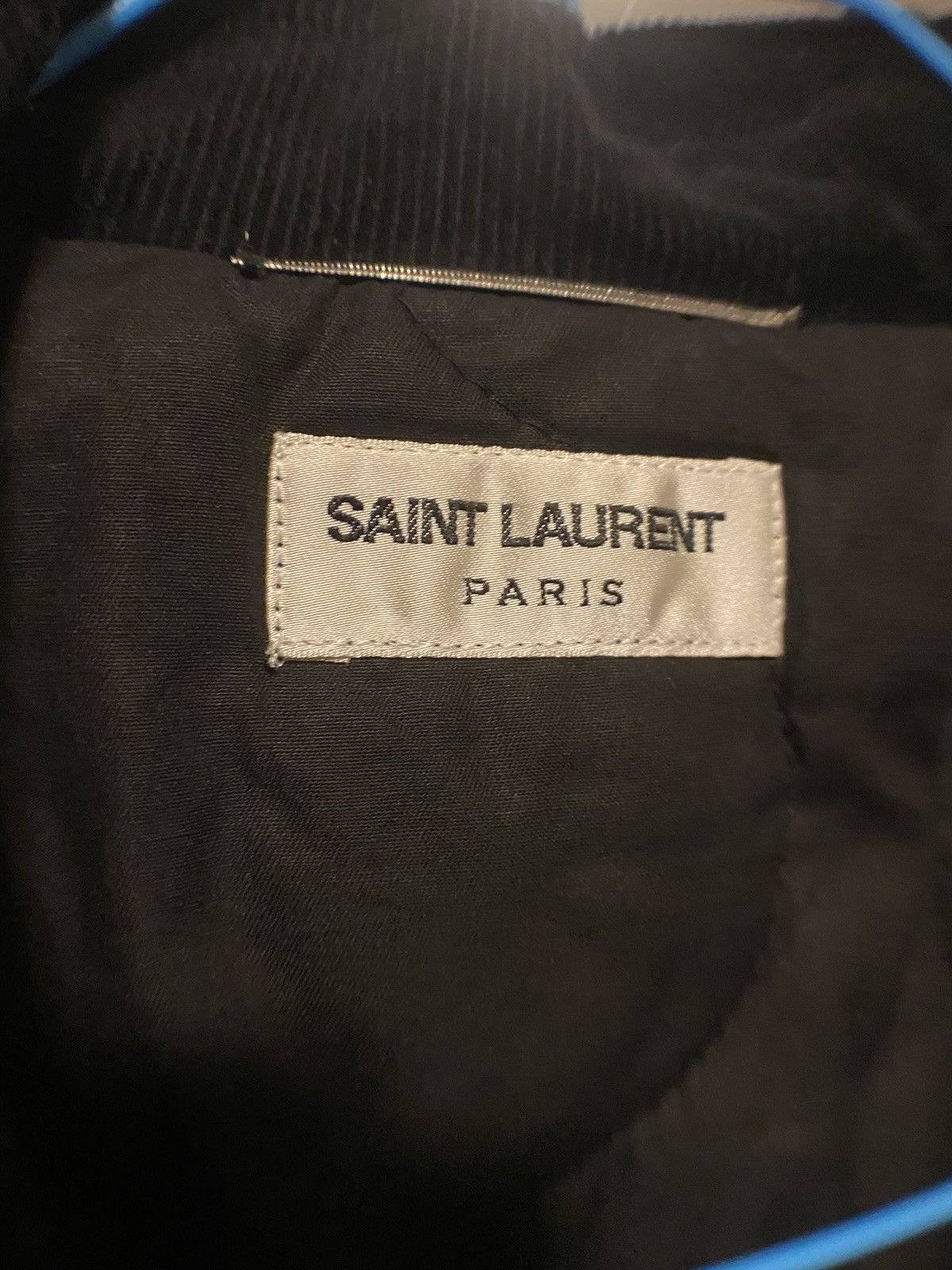 Saint Laurent Paris Je T'Aime Black Teddy Jacket Corduroy