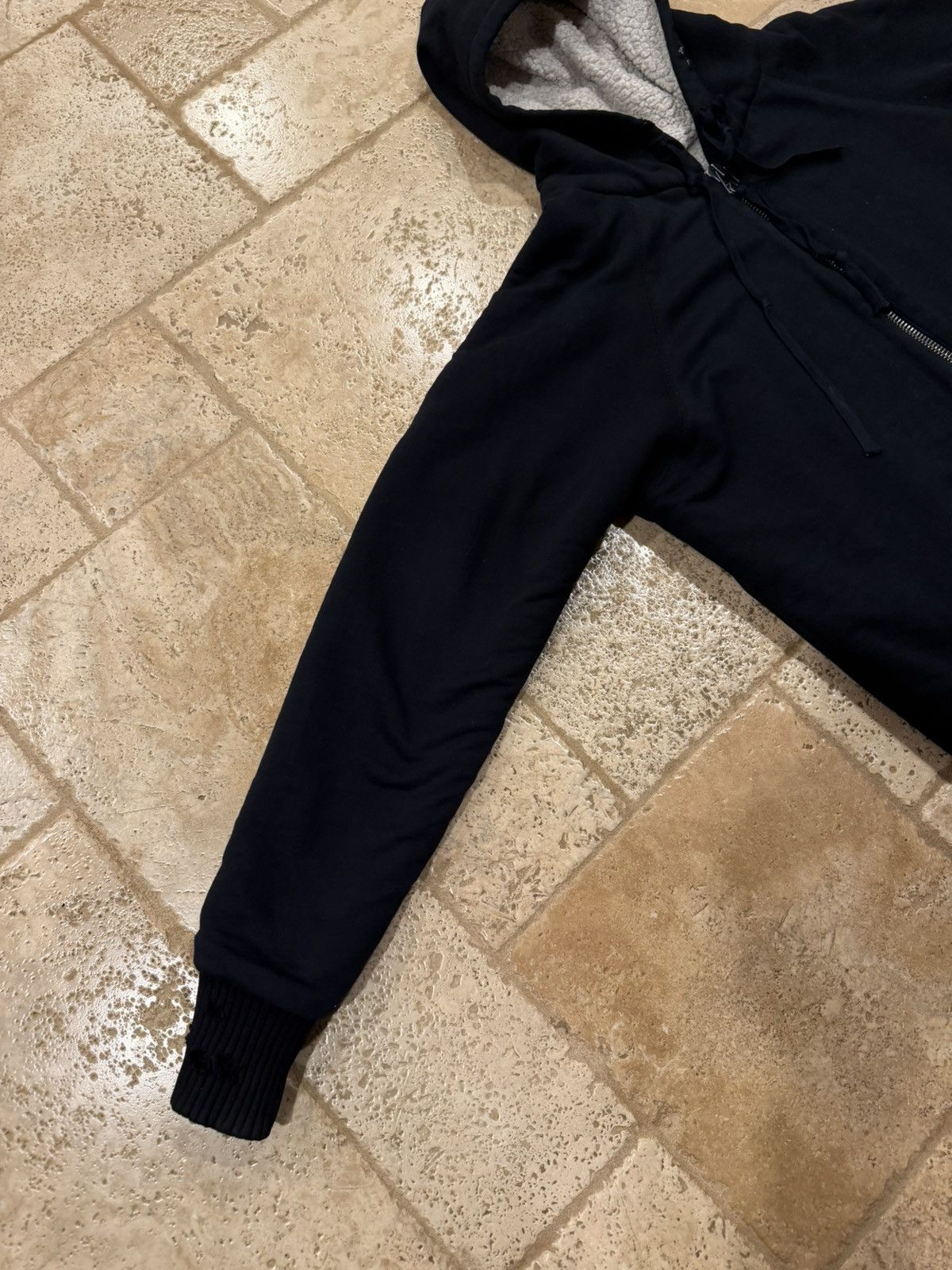 Greg Lauren Greg Lauren Black Fleece Hoodie Sherpa Lined Zip Up Hoodie Size US L / EU 52-54 / 3 - 9 Thumbnail