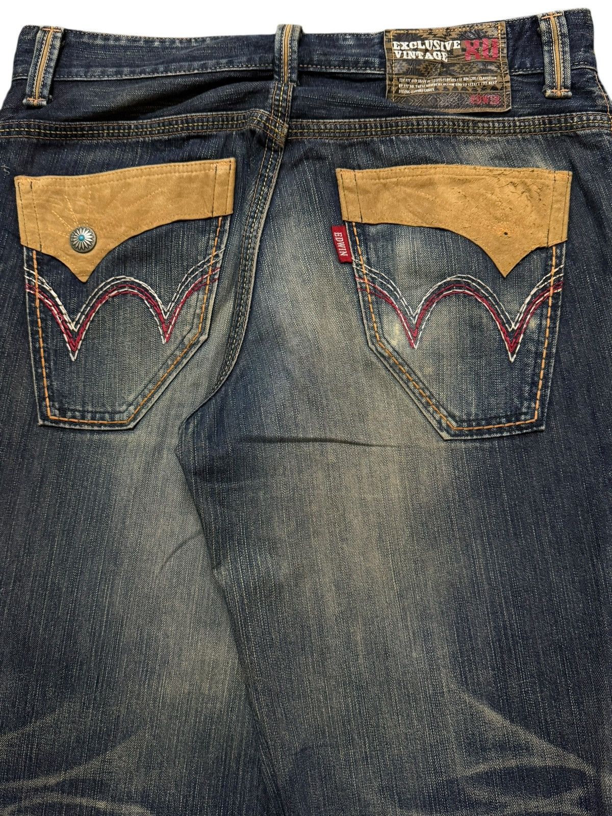 Edwin Vintage Y2K Edwin XV Faded Wash Clawmark Wide Leg Baggy Size US 36 / EU 52 - 6 Thumbnail
