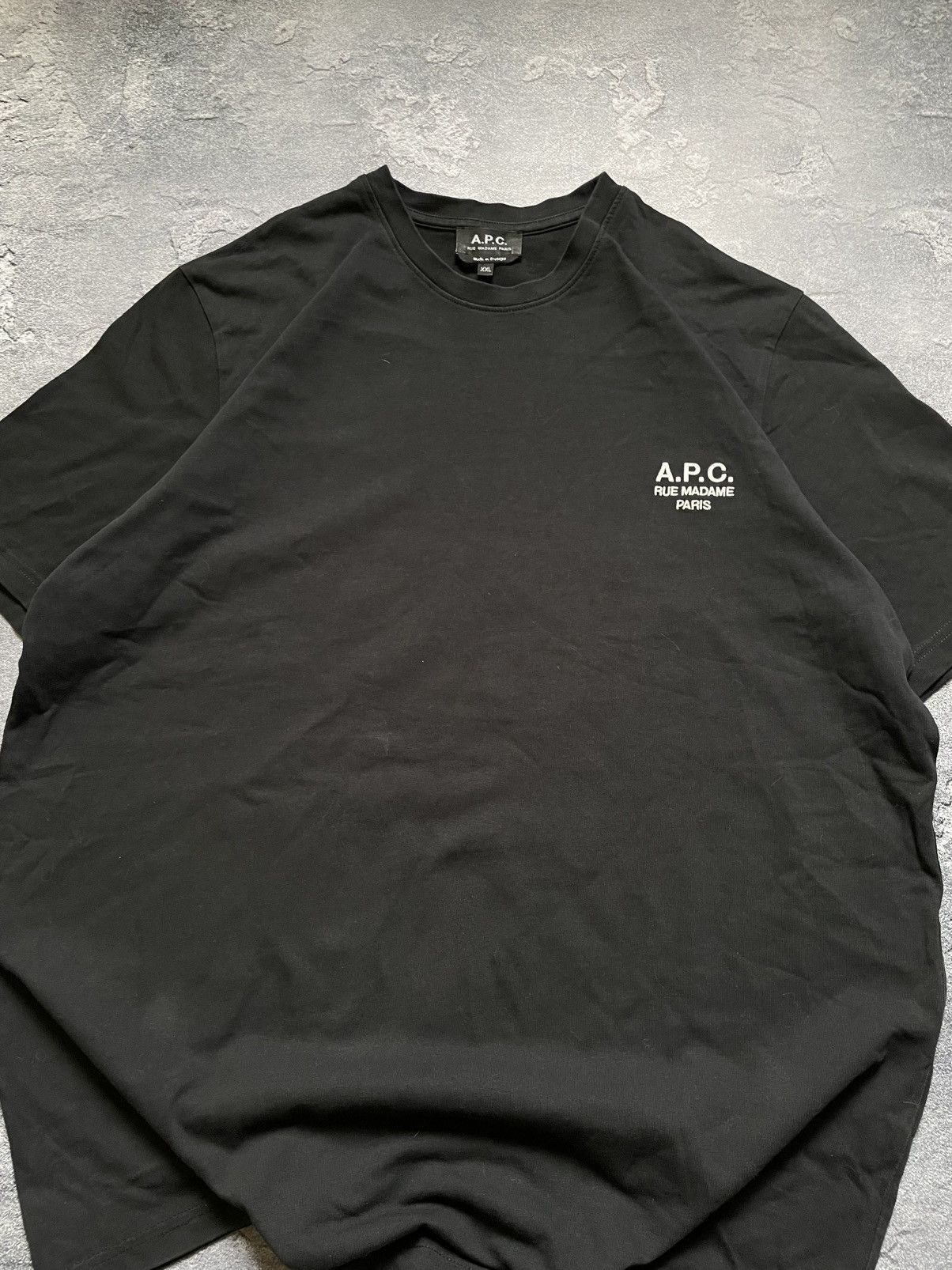 A.P.C. × Japanese Brand × Vintage Vintage A.P.C. Rue Madame Paris Mini Logo T Shirt Y2K Rare Size US XXL / EU 58 / 5 - 4 Thumbnail